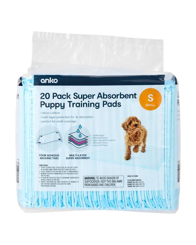 20 Pack Puppy Pads Super Absorbent - S