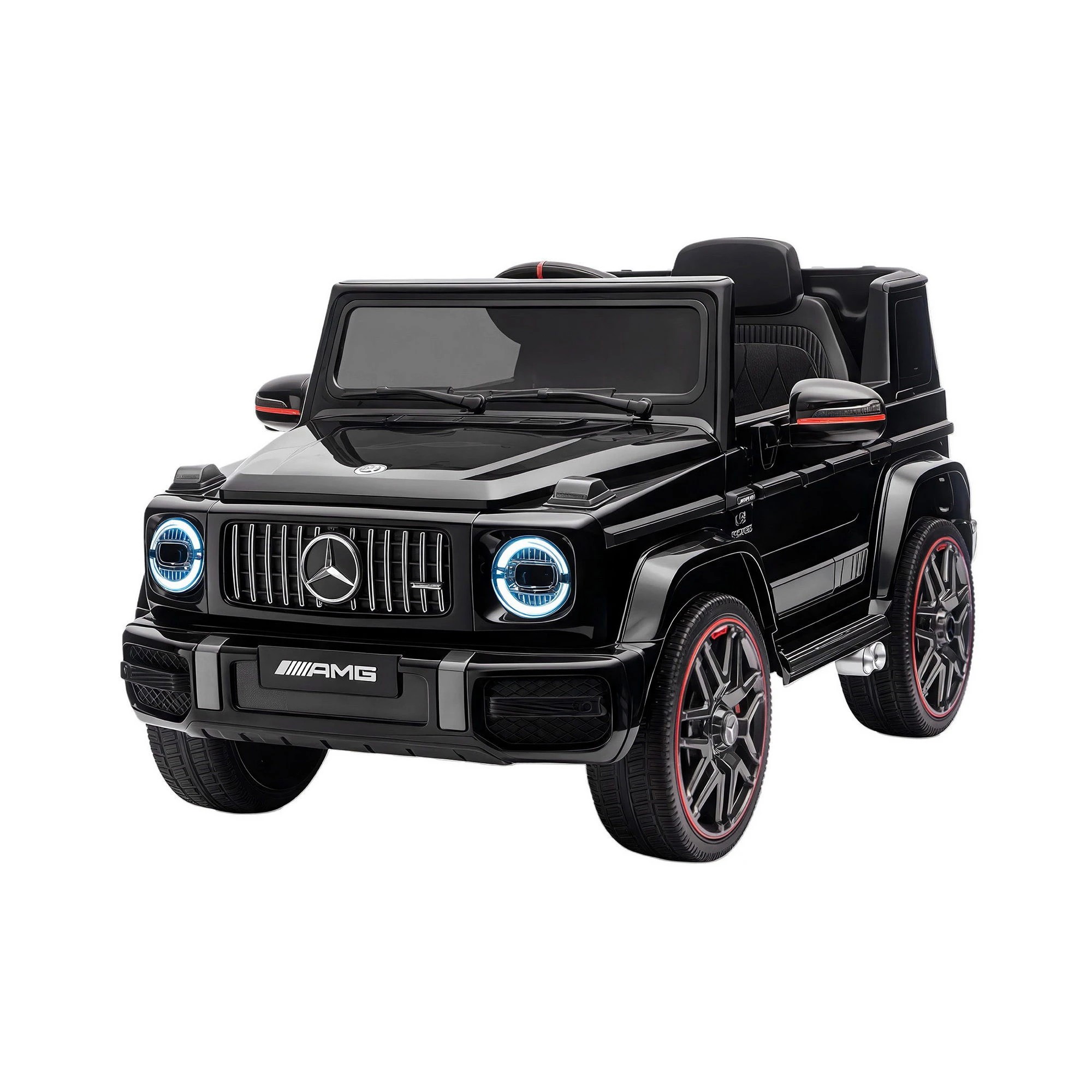 1 Mercedes-Benz 12V Kids Electric Ride On Car G63 Toy Cars Remote Control Horn Music - Black, 1 of 5