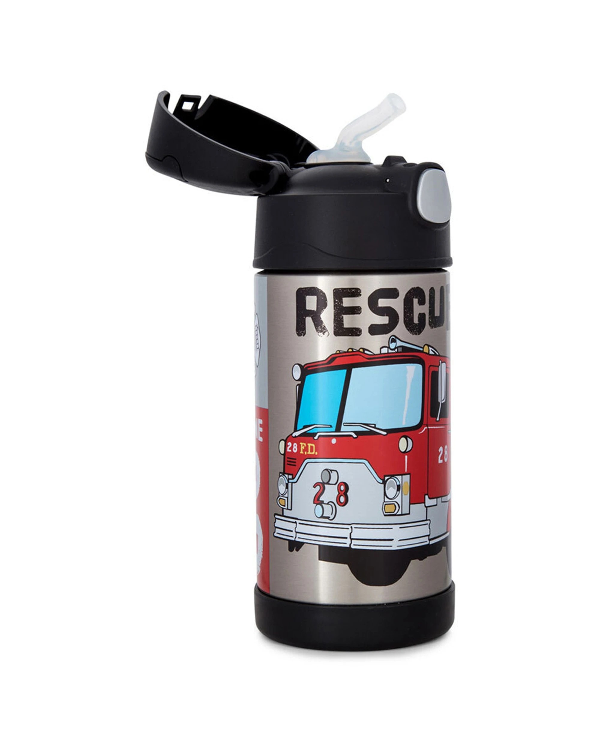 2 Thermos Funtainer 355ml Vacuum-Insulated Kids Drink Bottle Firetruck - Multi, 2 of 3