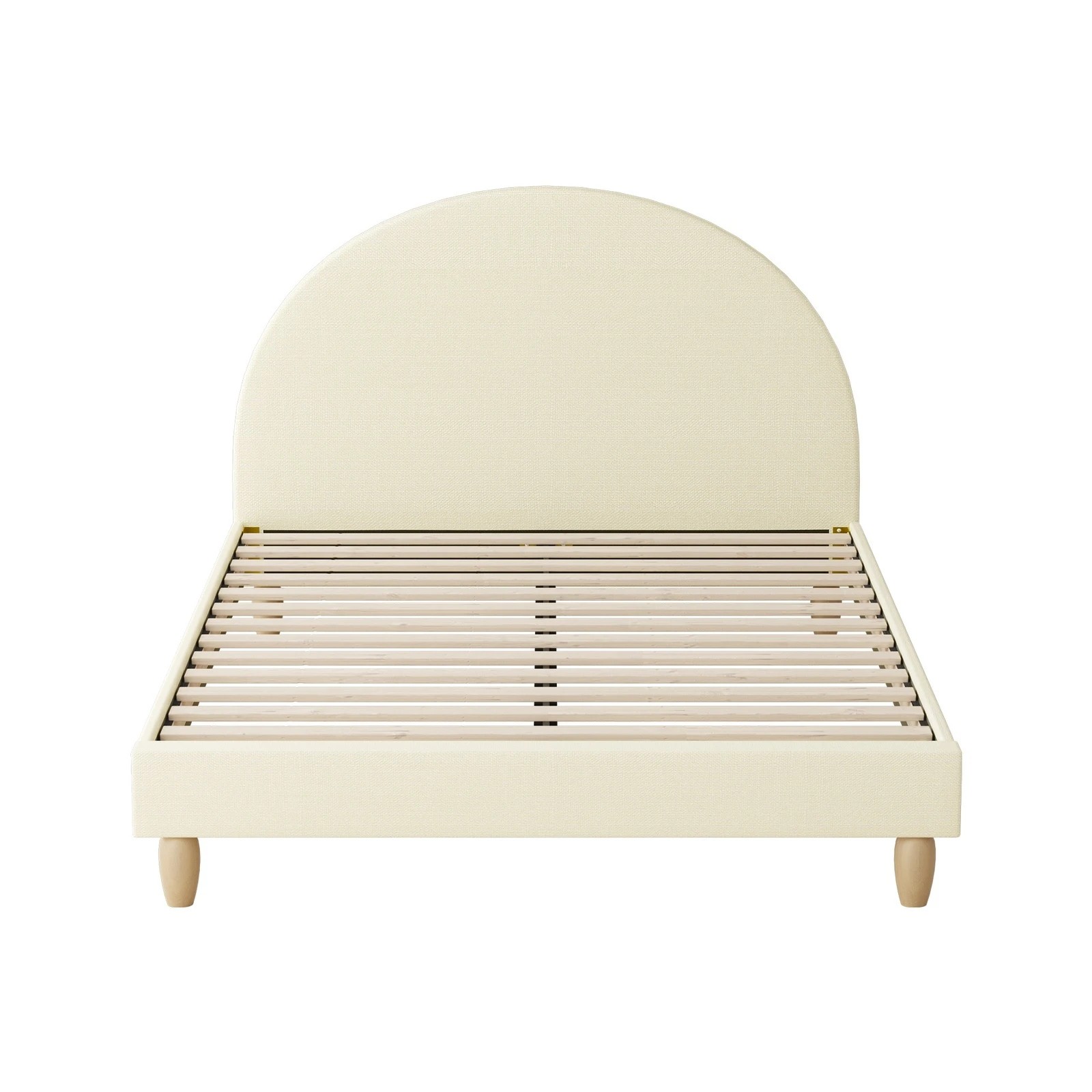 8 Oikiture Queen Bed Frame Arched Beds Platform
 - Beige, 8 of 10