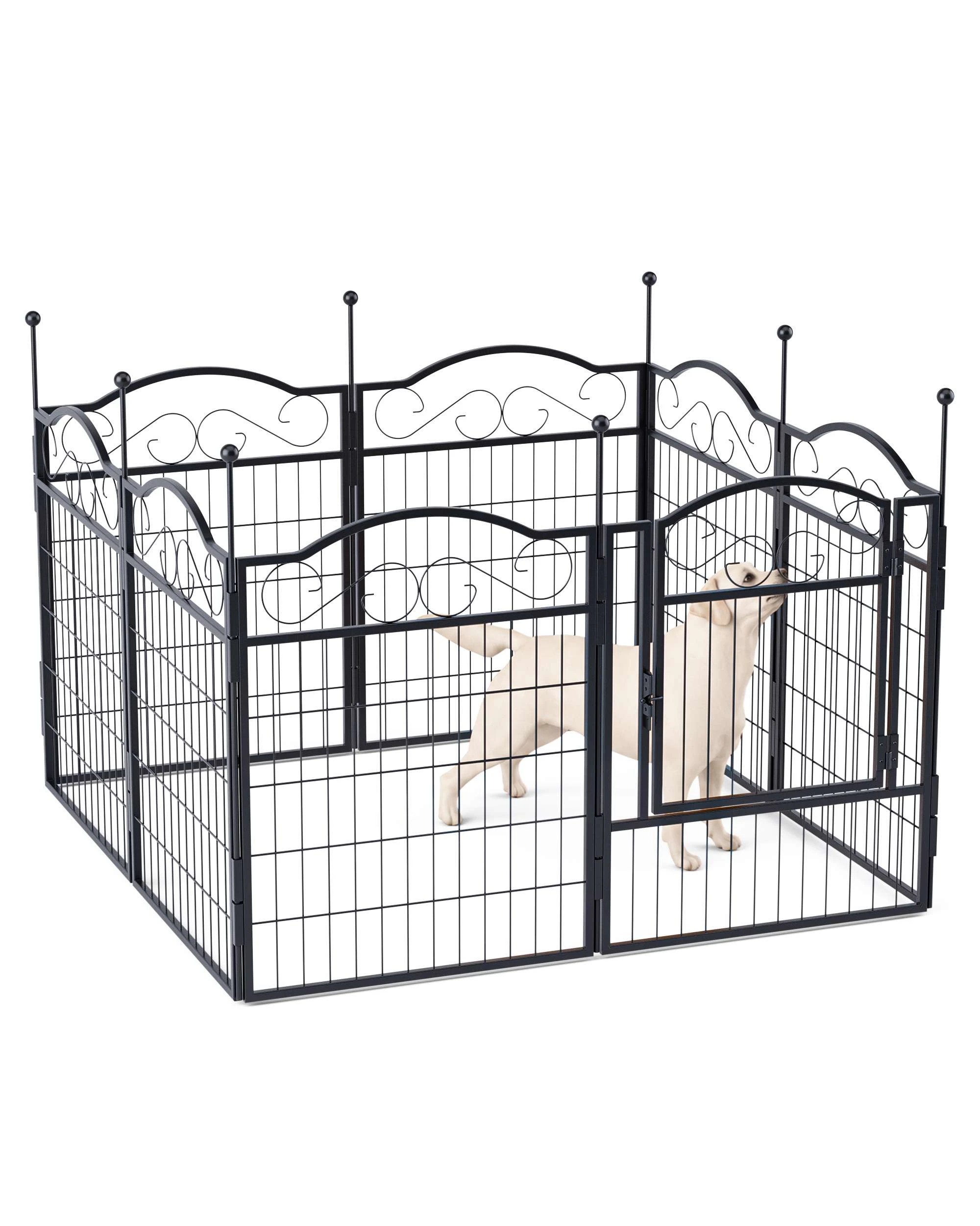 7 Advwin Garden Fence 61x80cm 8 Panel Pet Playpen Enclosure No Dig Fence Animal Barrier, 7 of 9