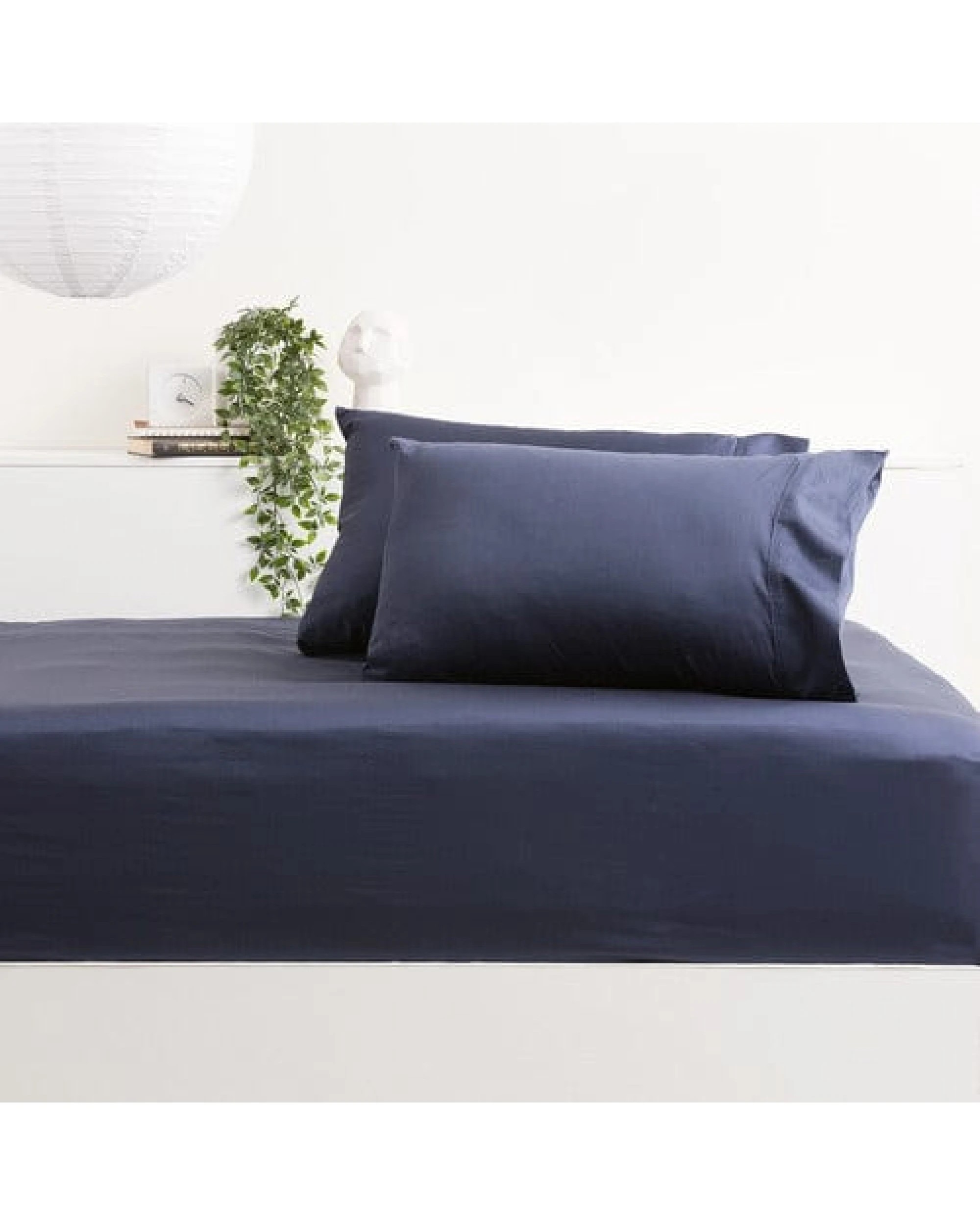 1 Bas Phillips Bamboo & Cotton 400Tc Blend Sheet Set - Queen Bed - Blue, 1 of 1