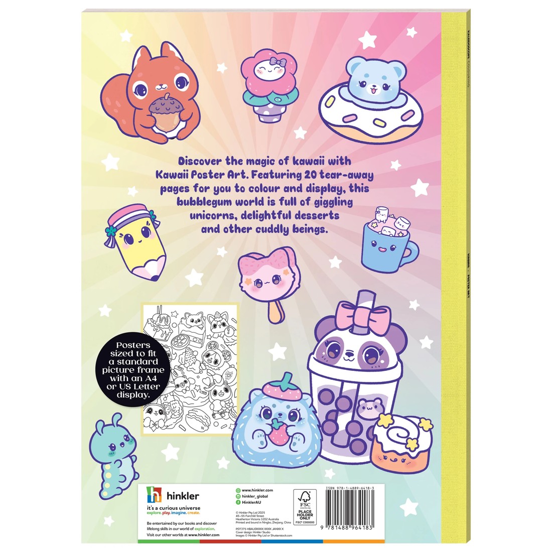 2 Kaleidoscope Colouring Poster Art: Kawaii - Book, 2 of 5