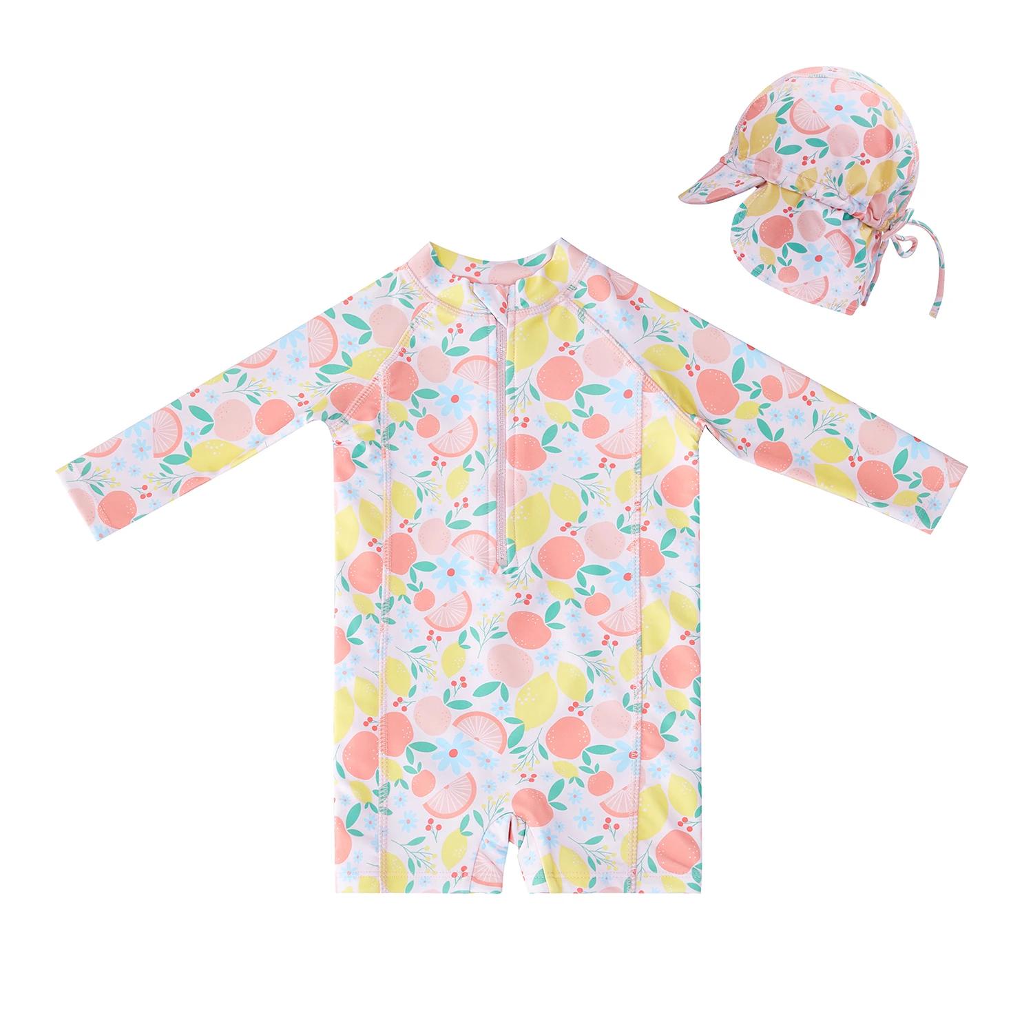 1 Big Softies 2pc Swimsuit & Hat, Fruit TROPICAL, 1 of 6