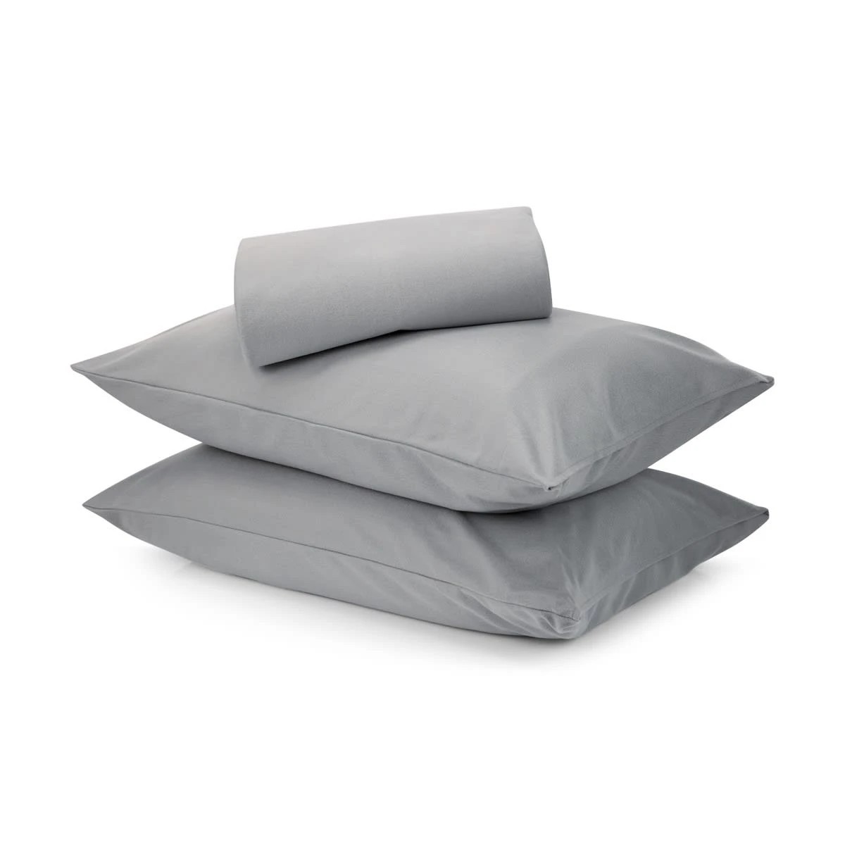 1 Soft Touch Sheet Set - Double Bed, Grey, 1 of 7