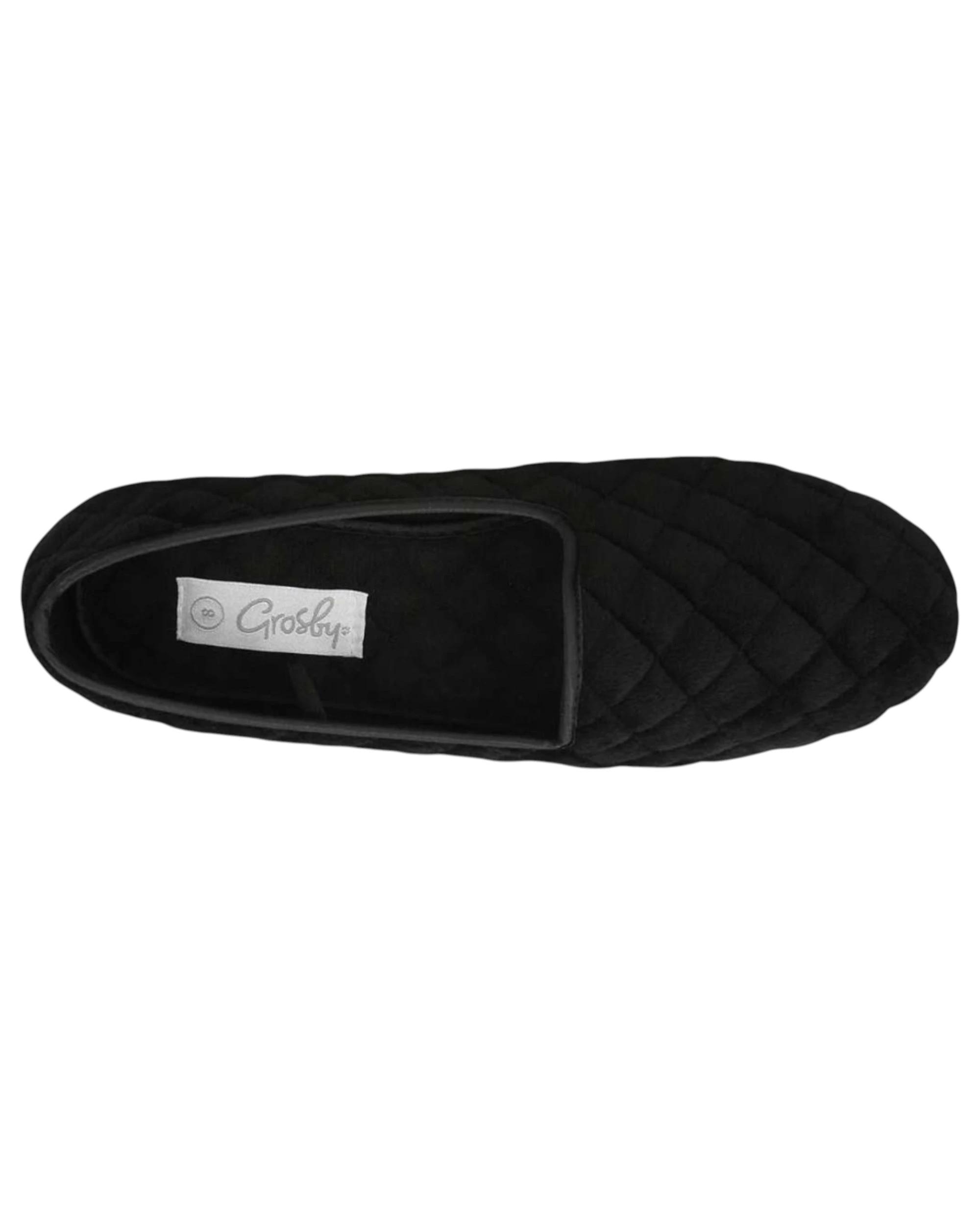 3 Grosby Womens Dawn Black Comfortable Slippers Ladies Shoes Slip On Flats BLACK, 3 of 3