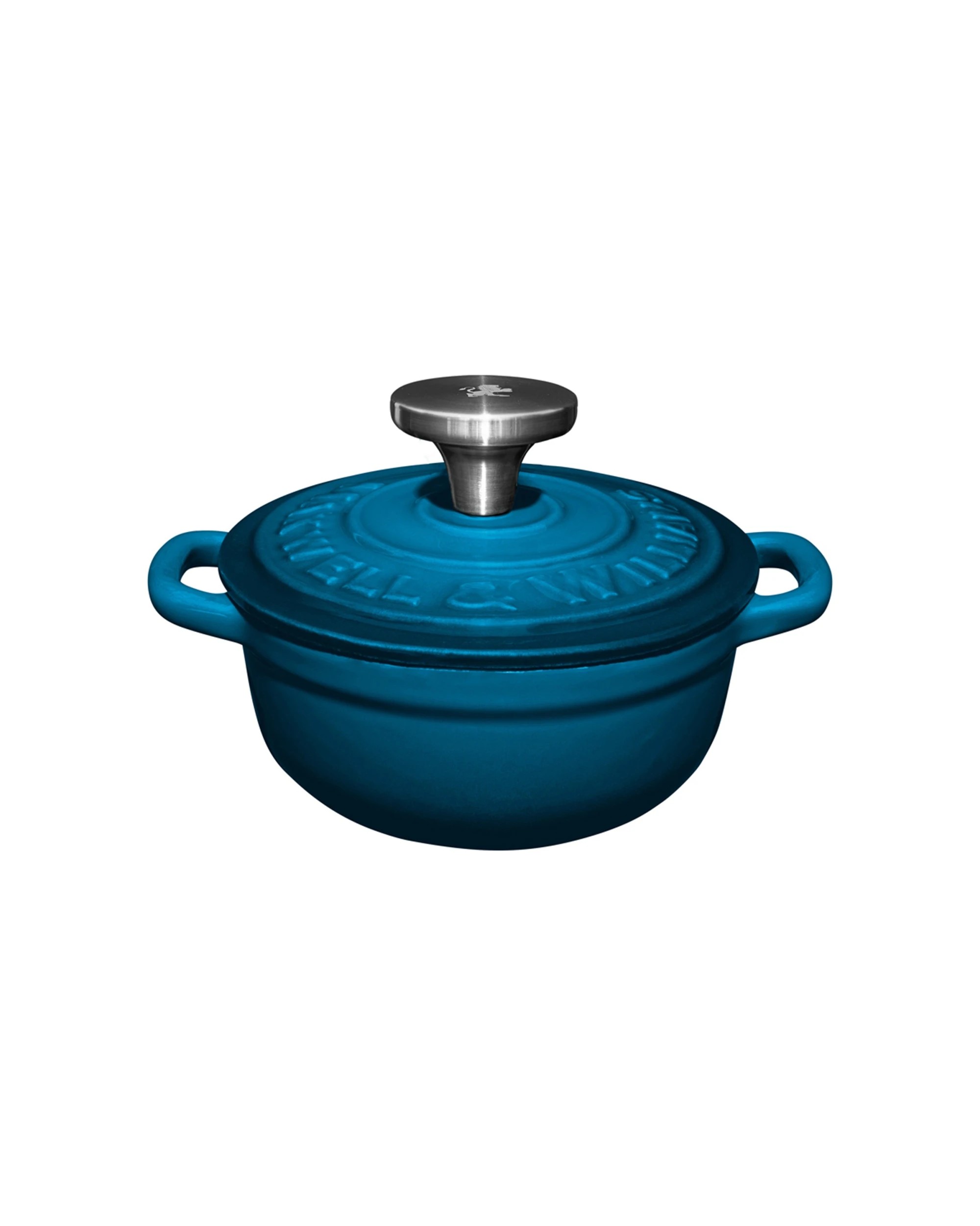 1 Maxwell & Williams Cast Iron Cocotte 9.5cm 260ml Casserole Dish Enamel Coated
 - Blue, 1 of 4