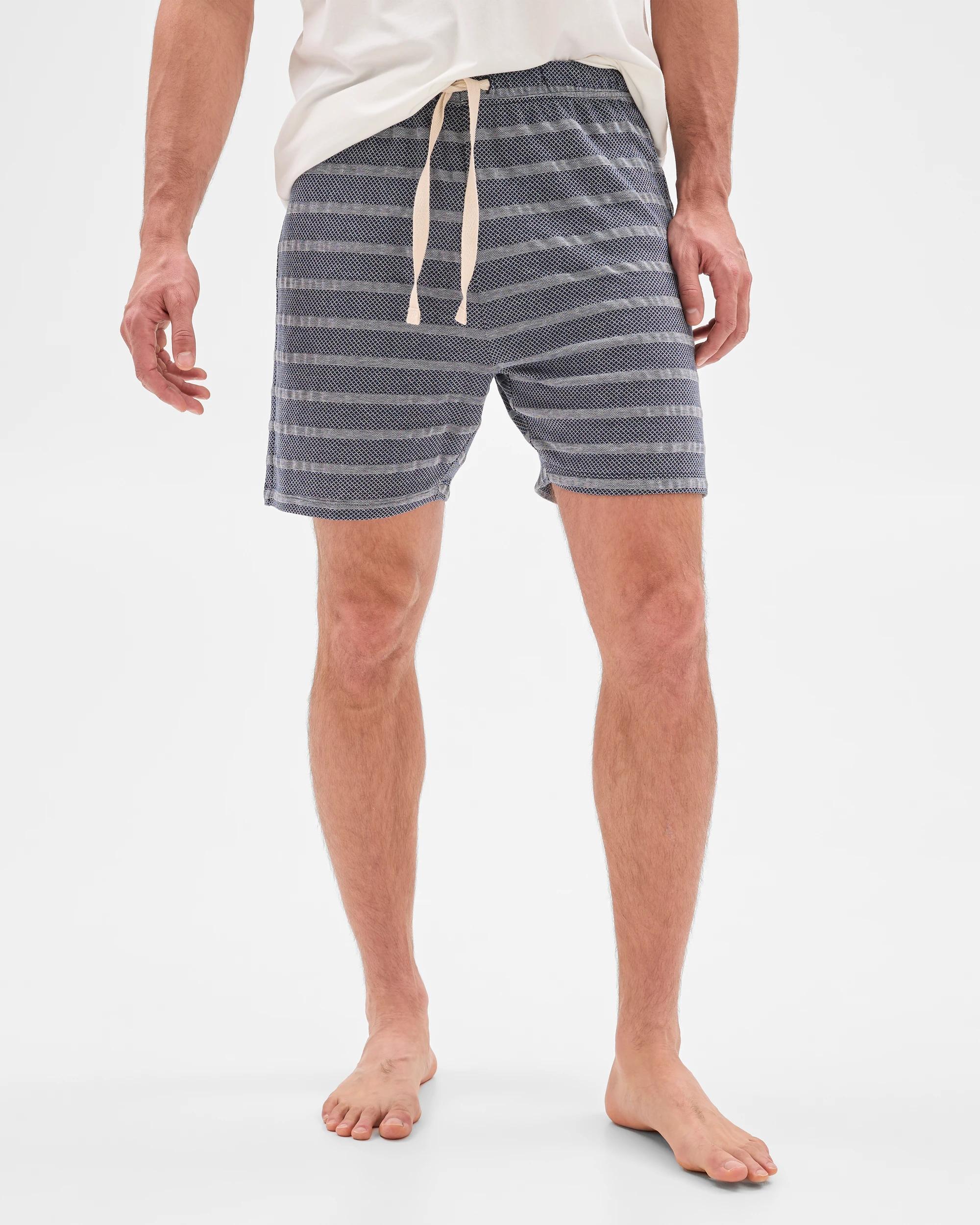 4 Australian Cotton Blend Mens Pyjama Sleep Set - Maxx WHITE/NAVY STRIPE, 4 of 6