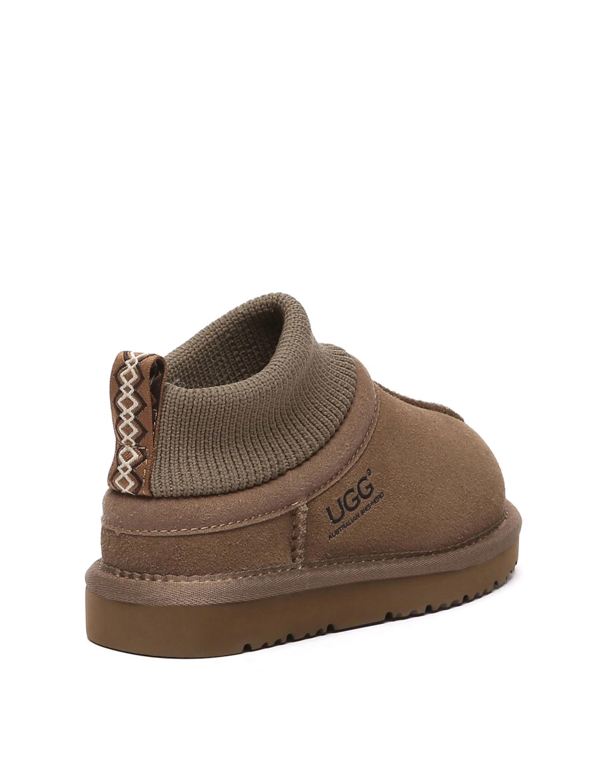 3 Australian Shepherd UGG Kids Margaret Stretchy Slippers OLIVE BROWN, 3 of 5
