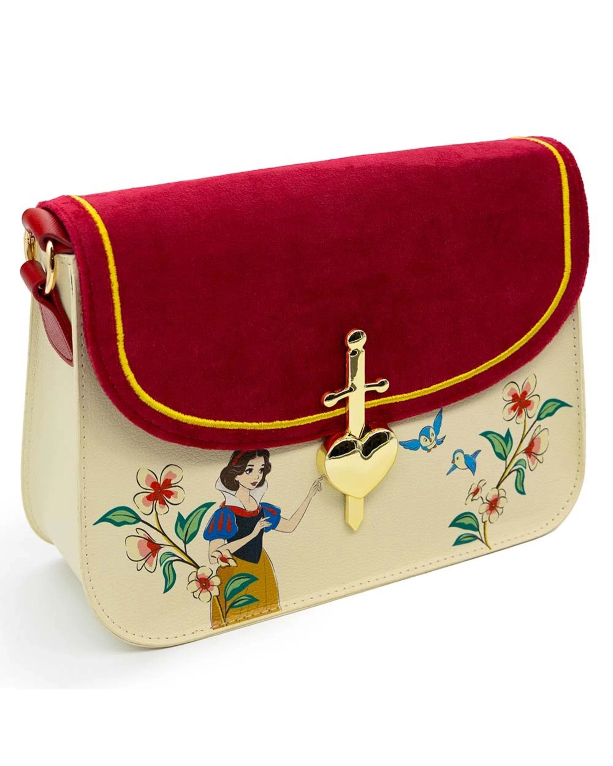 3 Disney - Snow White (2025) - Just One Bite Crossbody Bag - Cream,Red, 3 of 5