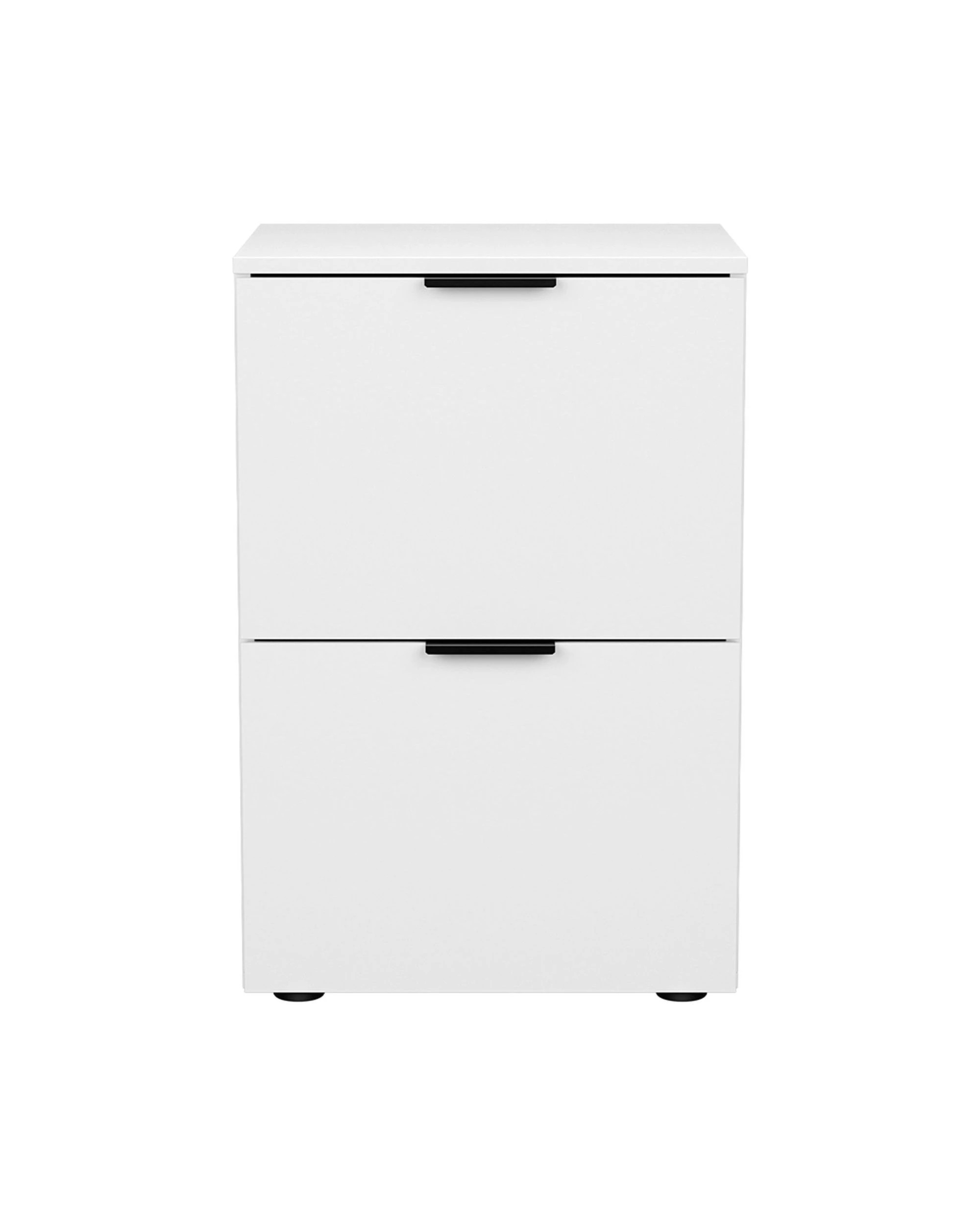 2 Artiss Filing Cabinet Files Storage Office Shelves File Organiser White 2 Drawer - White, 2 of 8