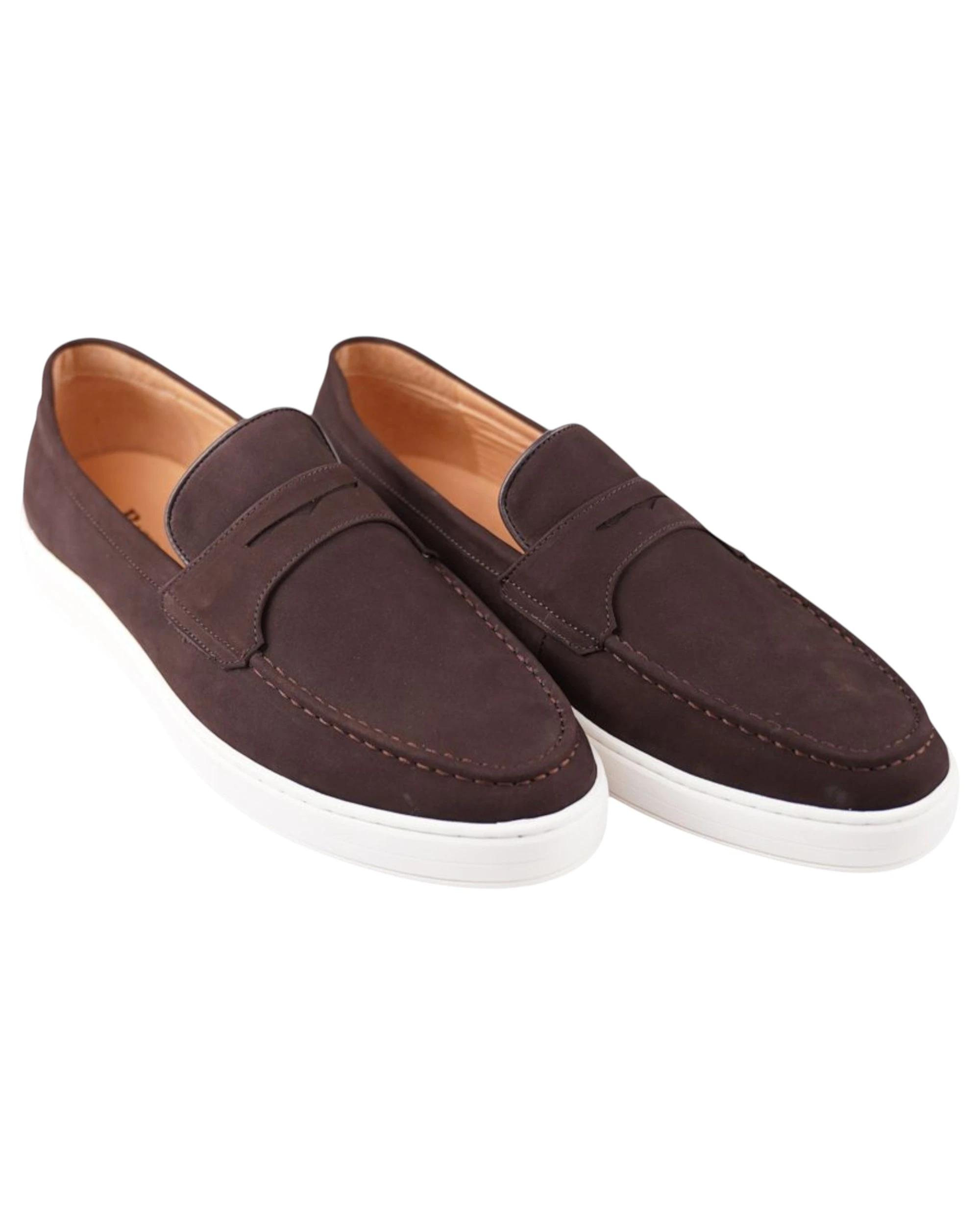 2 Batsanis Mens Magno Slip On Work Formal Shoes BROWN, 2 of 4