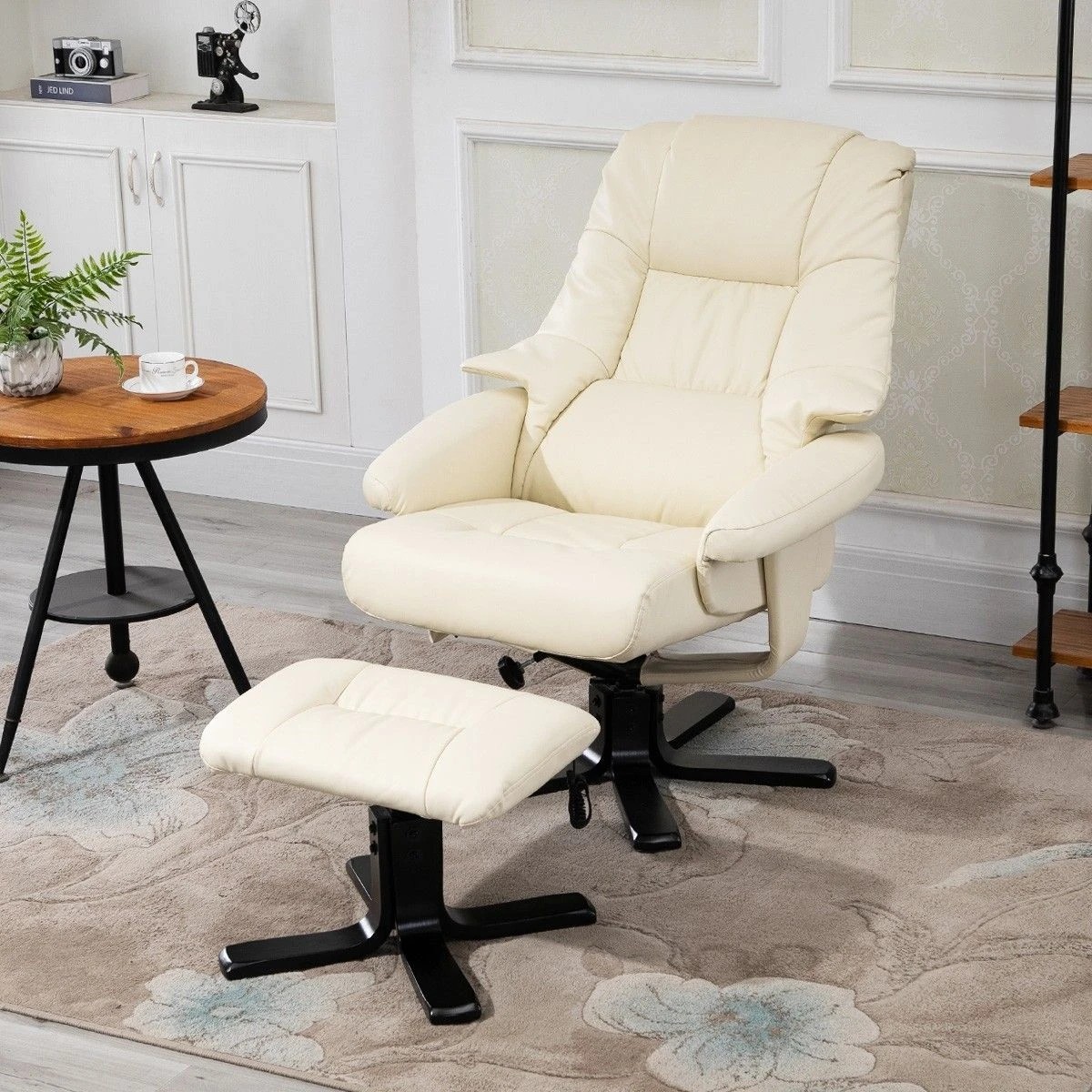3 LUXDREAM Full Body Massage Recliner Chair 8 Point Heated Beige, 3 of 7
