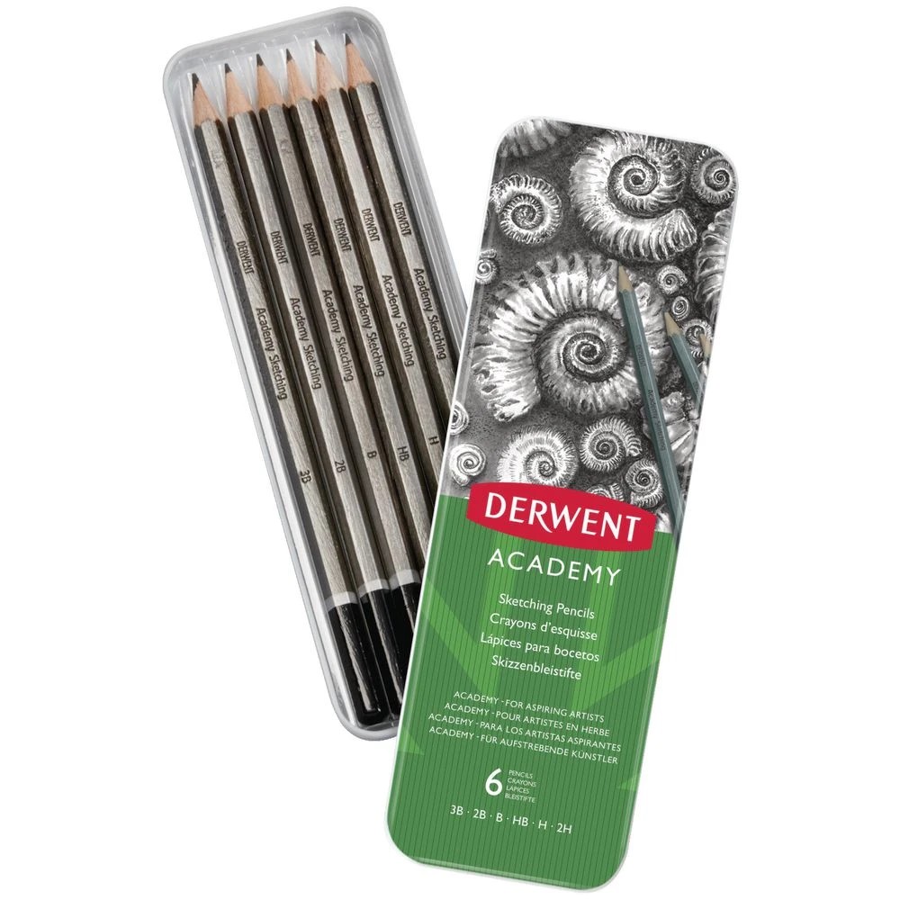 4 Derwent Academy Sketching Pencils 6 Pack, 4 of 10