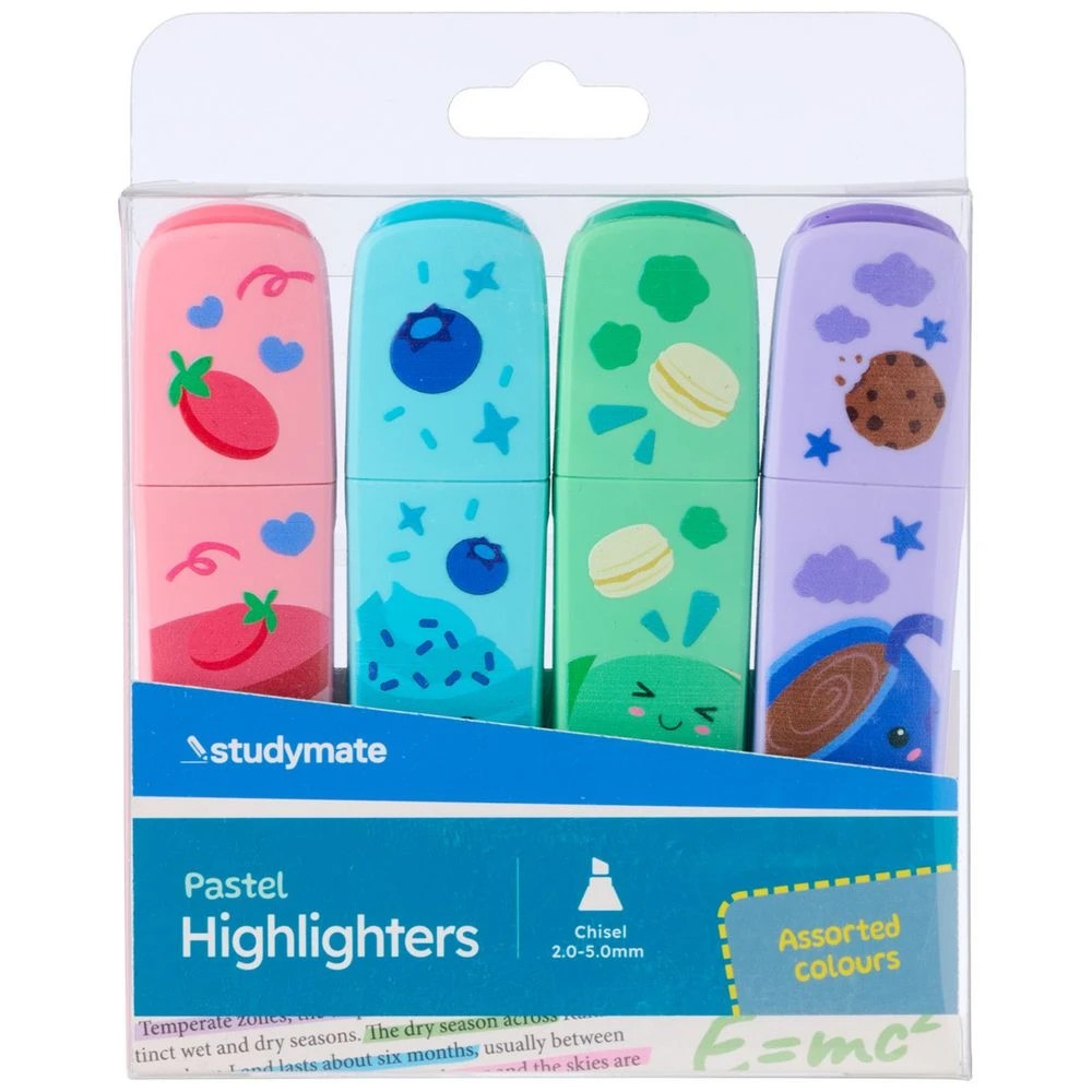 1 Studymate Novelty Highlighter Pastel 4 Pack, 1 of 9