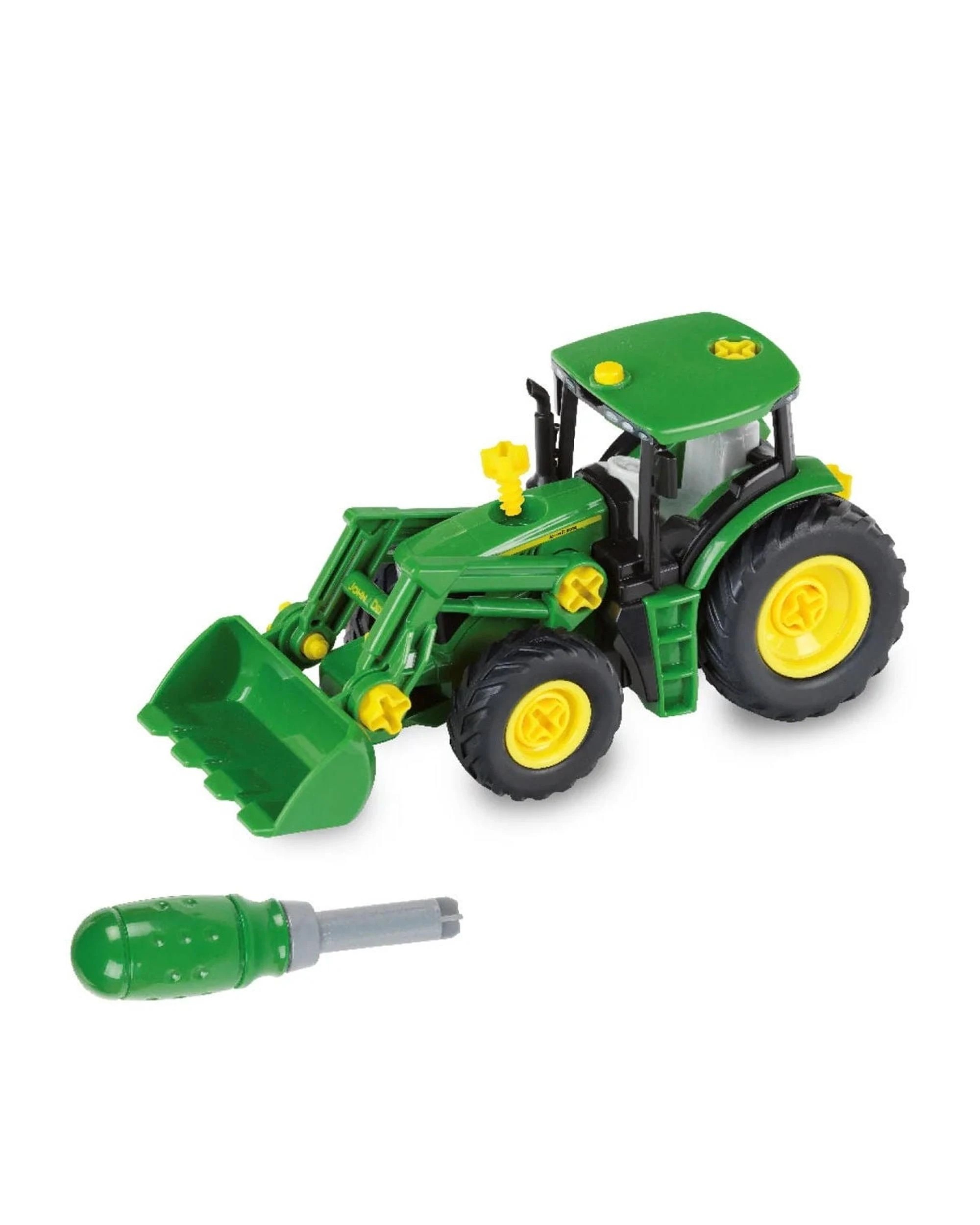3 John Deere 6215R Buildable Tractor with Front Loader and Weight 1:24 Scale Vehicle, 3 of 6