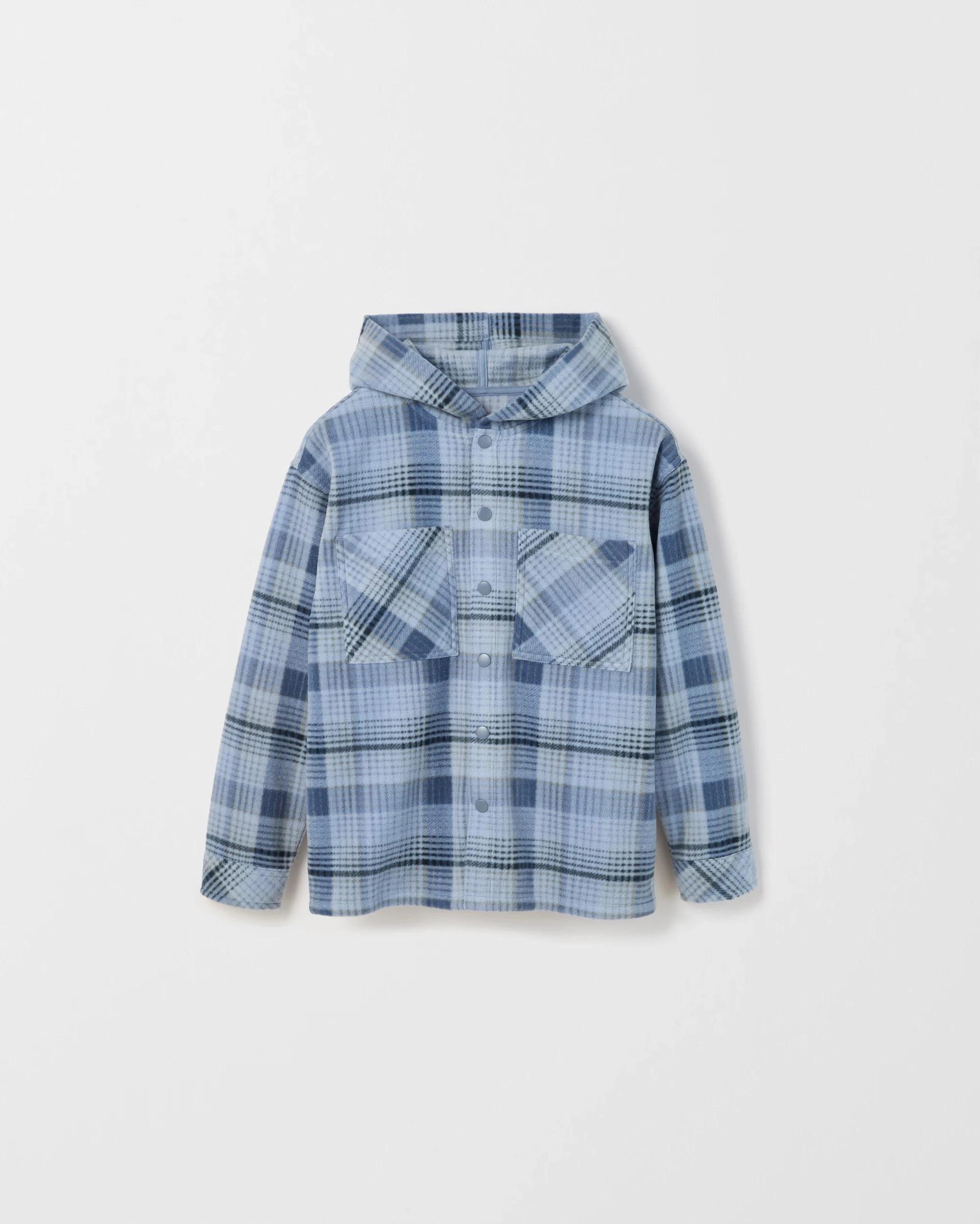 1 Target Kids Polar Fleece Long Sleeve Hooded Shirt WASHED PETROL, 1 of 1