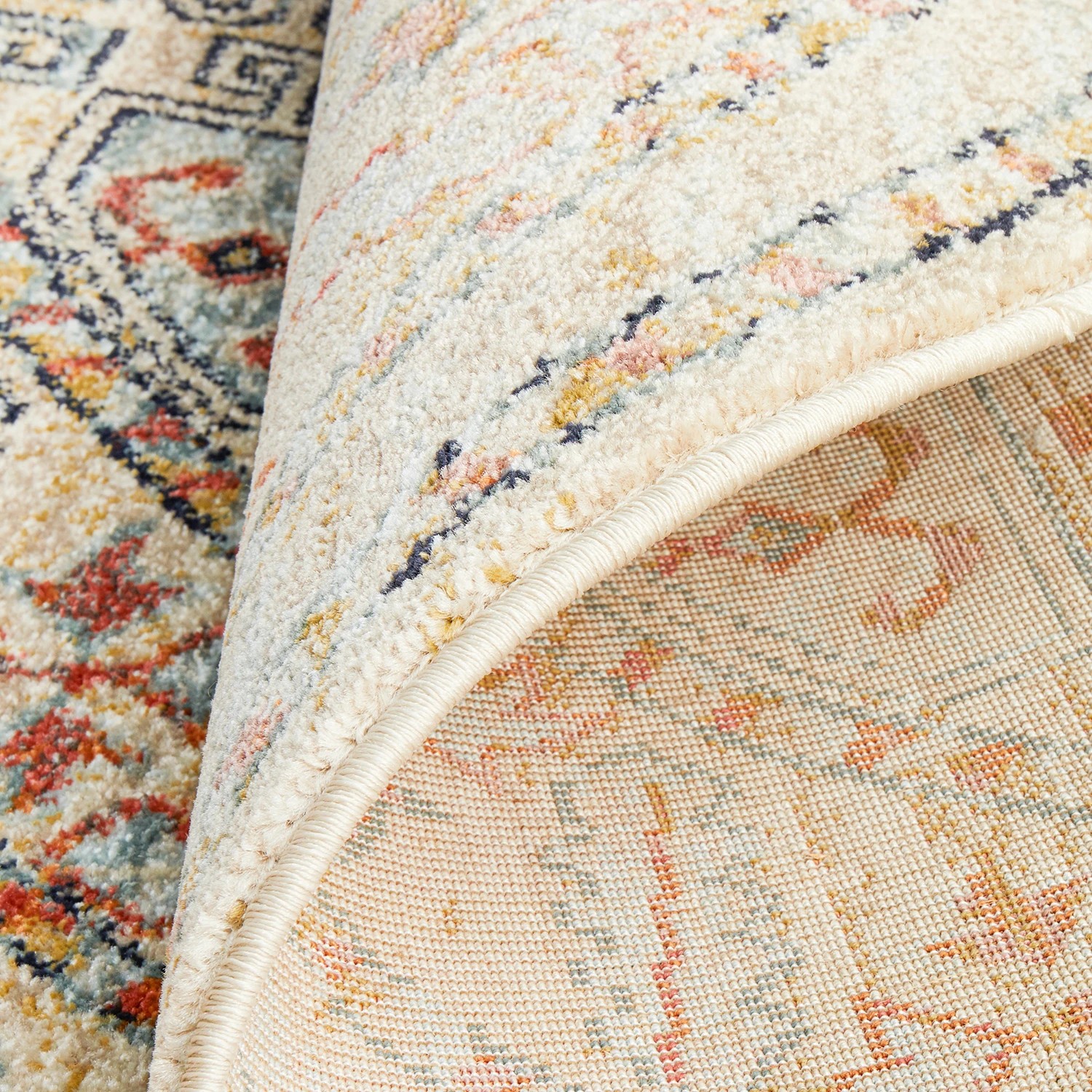 9 Common Ground Rugs Eterna 859 240x240cm - Large Round Power Loomed Pet Friendly Rug - Beige, 9 of 9