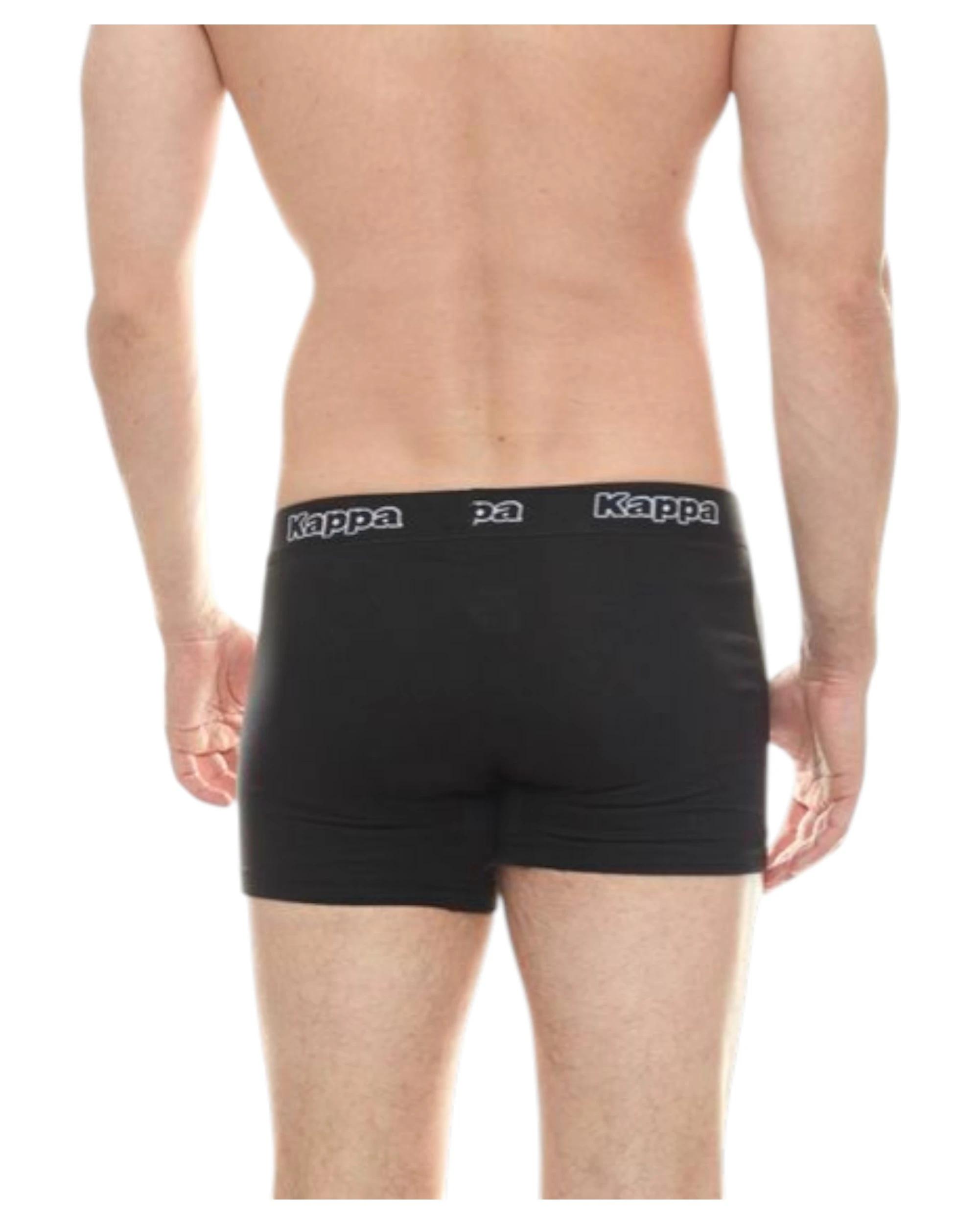5 Kappa 4 Pack Mens Boxer Shorts Comfy Trunks BLACK/BLACK, 5 of 5