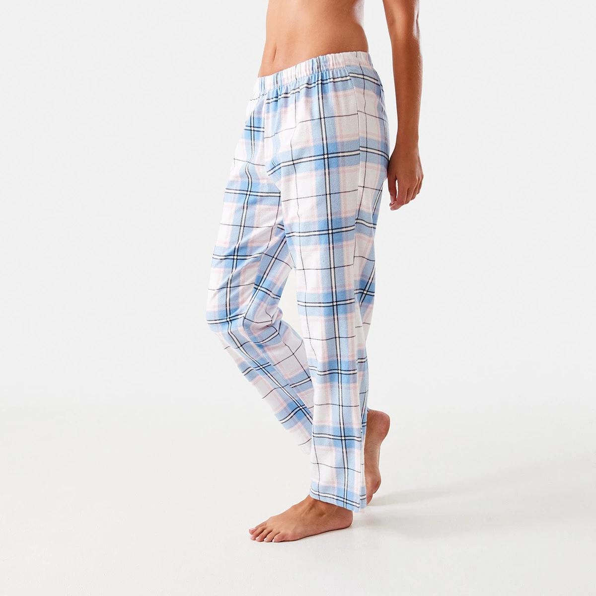 2 Printed Flannel Pants White Chk, 2 of 5