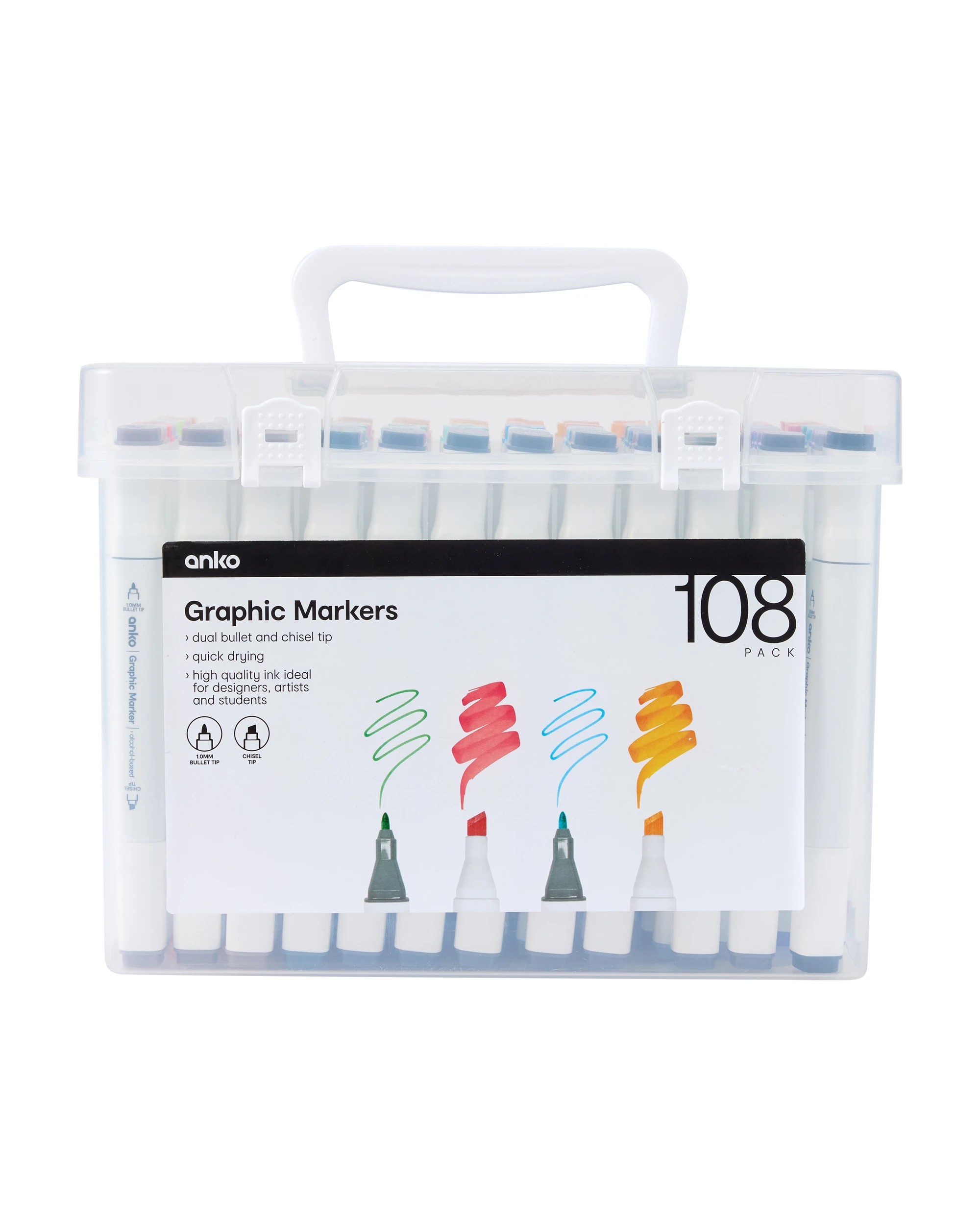 1 108 Pack Graphic Markers, 1 of 7