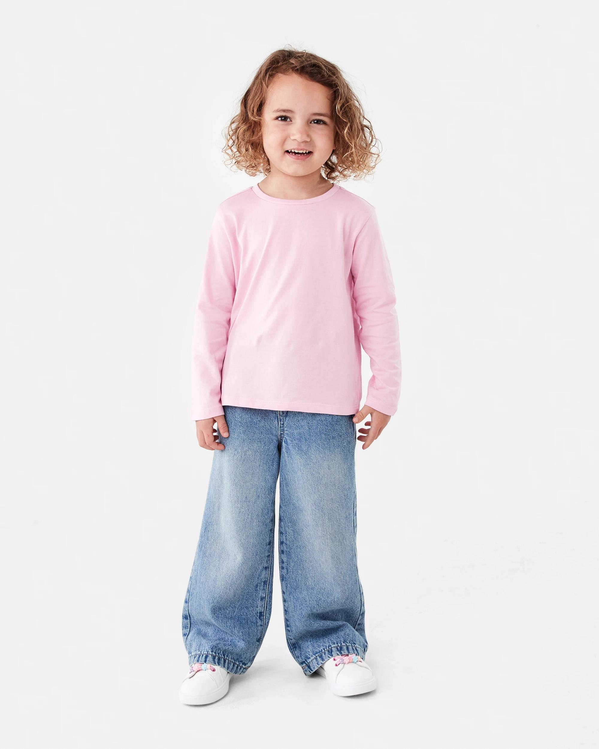 5 Long Sleeve Plain T-shirt Berry Pnk, 5 of 6