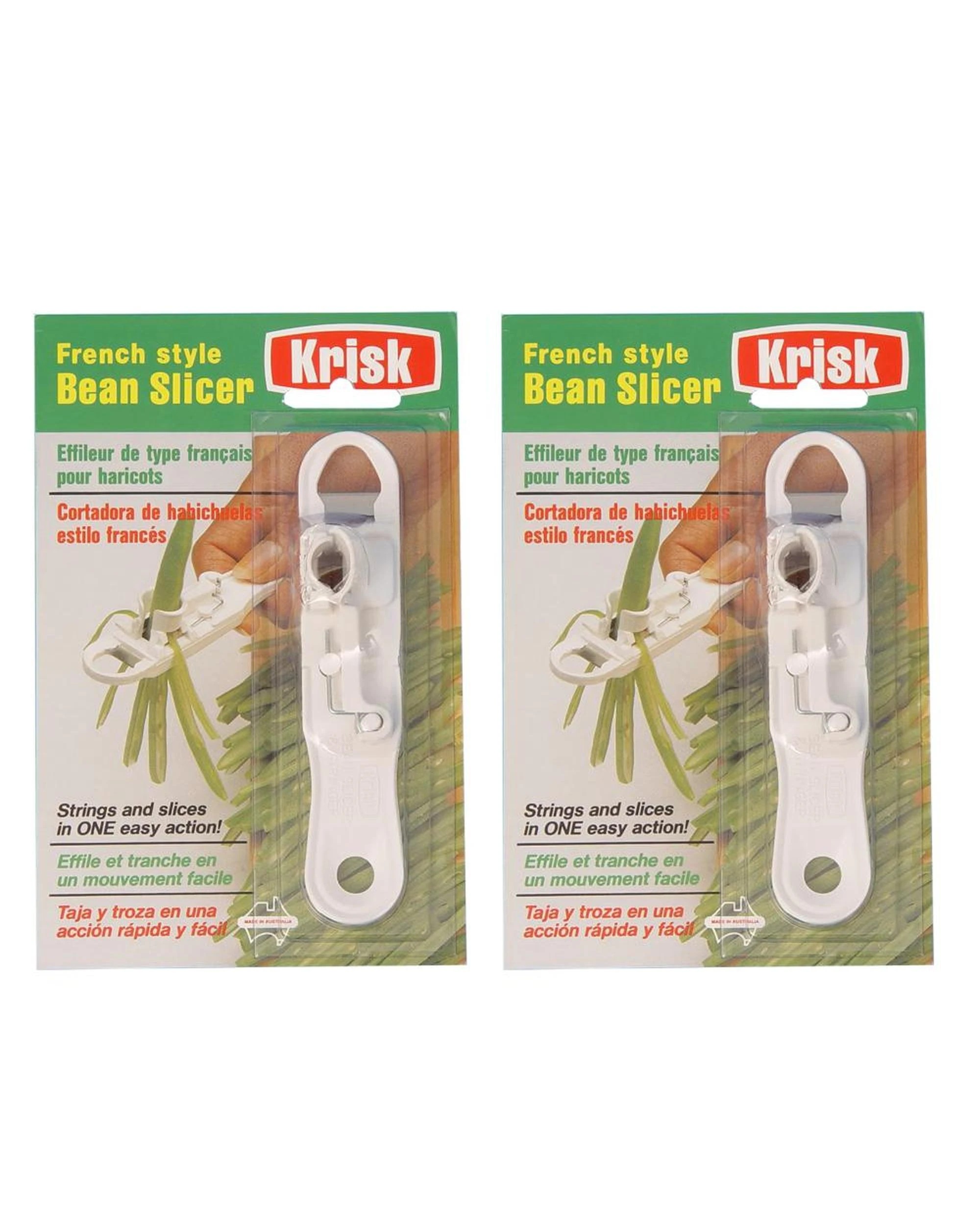 1 Krisk Bean Slicer White  Pack of 2, 1 of 4