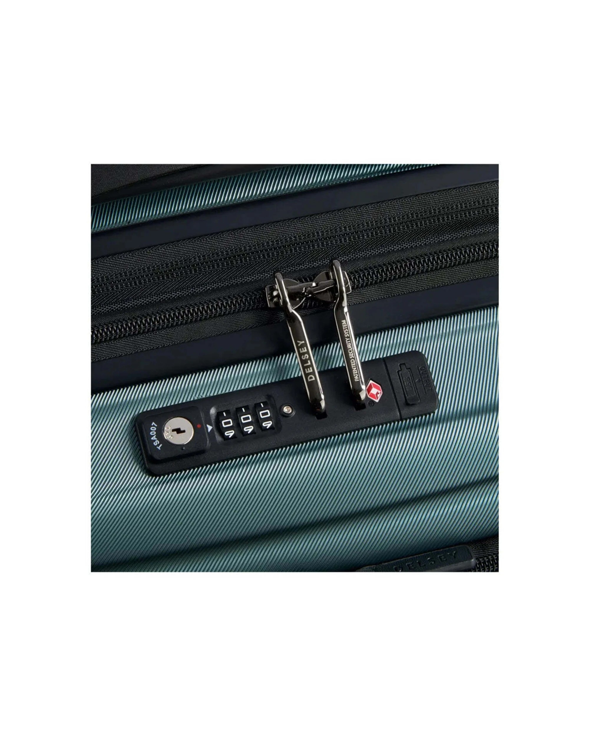 2 Delsey Luggage Shadow 5.0 - 55 cm 15in Laptop Front Loader Cabin Suitcase TSA Lock - Green, 2 of 8
