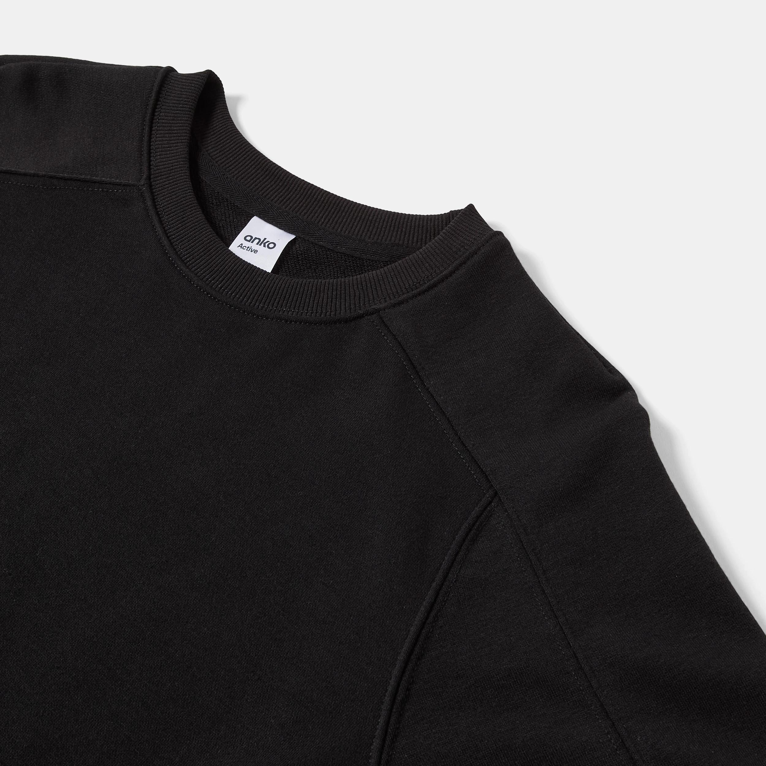 3 Active Womens Terry Sweater BLACK, 3 of 3