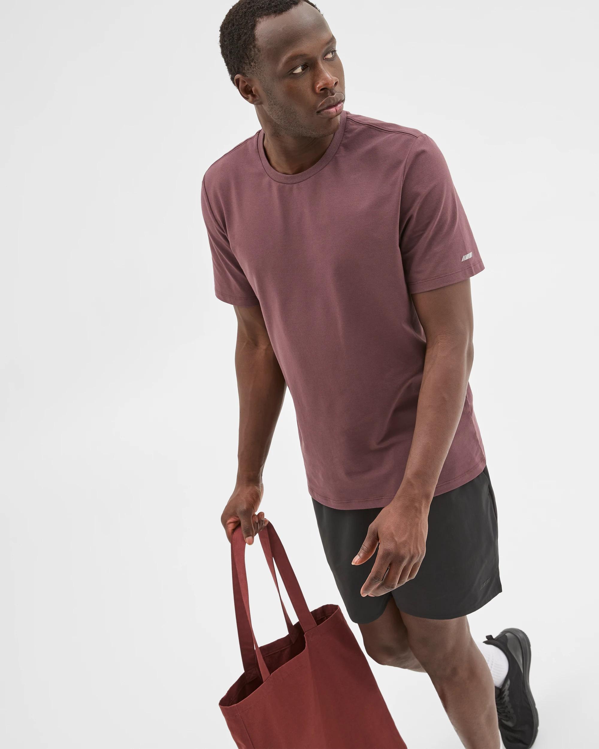 1 Target Active Australian Cotton Blend Active Training T-Shirt BURGUNDY, 1 of 6