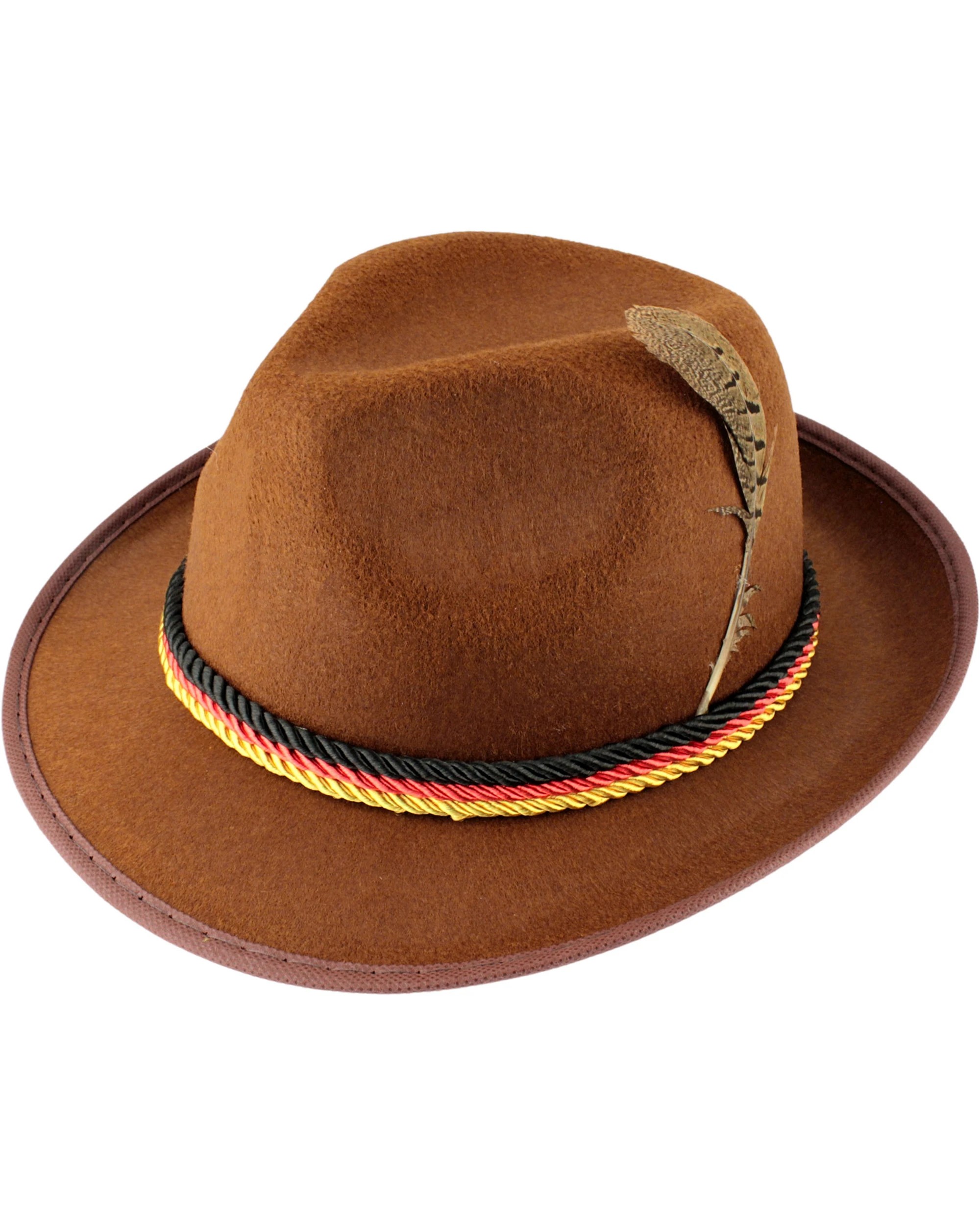 1 Partyrama Tan Bavarian Fedora Hat - Tan, 1 of 1