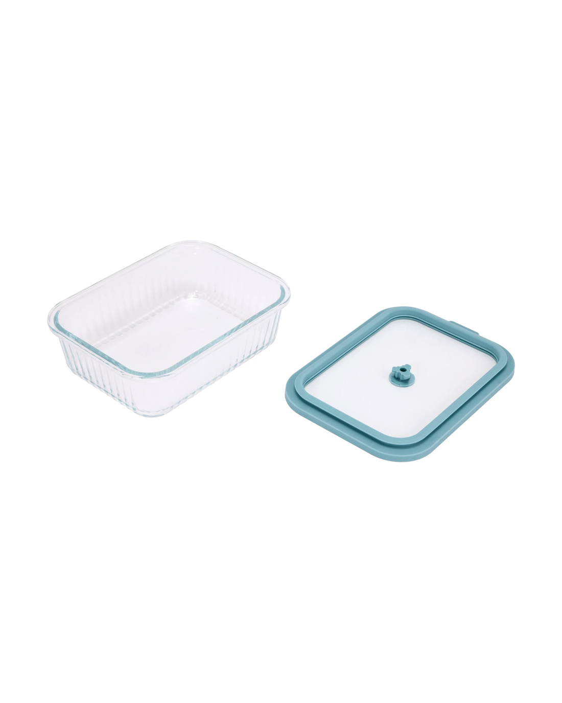 3 1.4L Ribbed Glass Container, 3 of 4