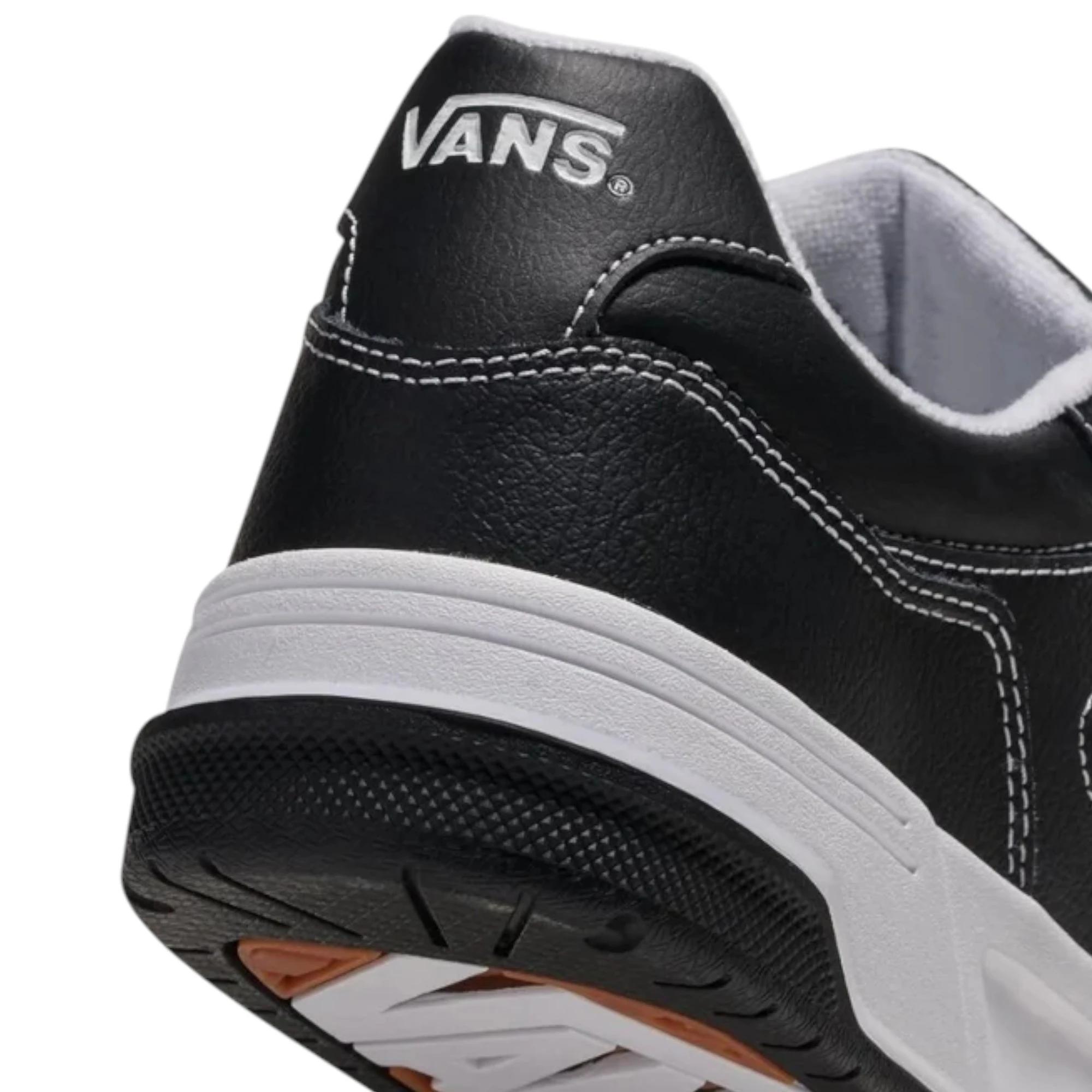 3 Vans Mens Upland Black/ White Lace Up Casual Shoes BLACK/WHITE, 3 of 5