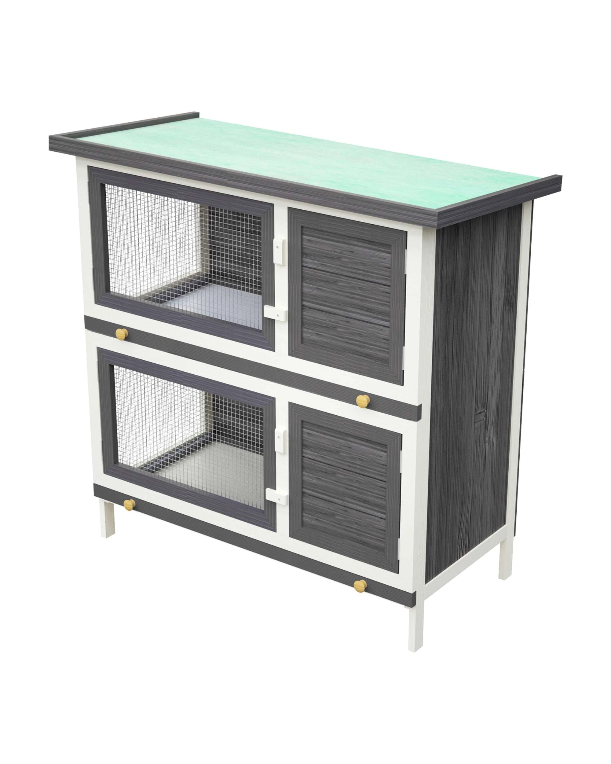 4 Advwin Wooden Rabbit Hutch Chicken Coop, 4 of 8