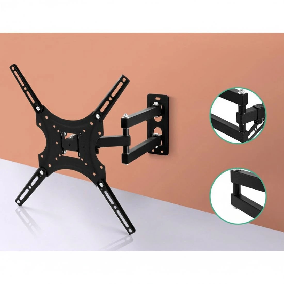 4 Artiss TV Wall Mount Bracket for 24"-50" LED LCD TVs Full Motion Strong Arms - Black, 4 of 6