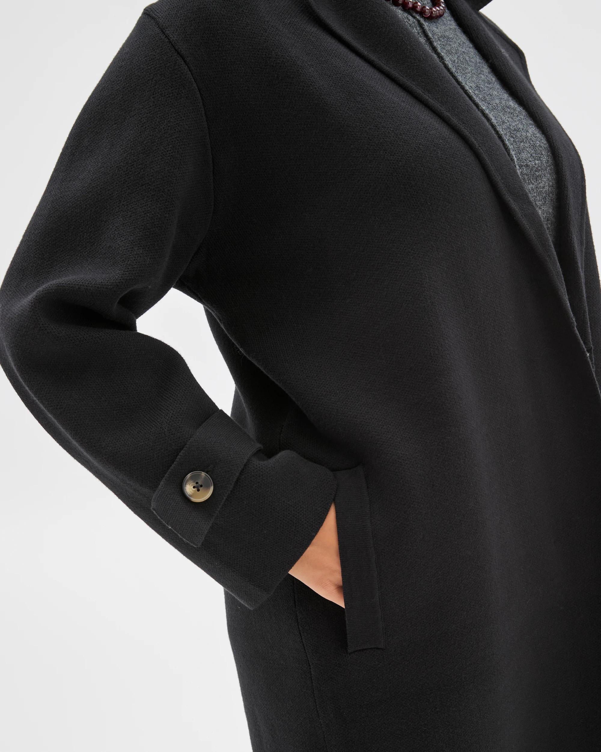 5 Target Woman Australian Cotton Blend Knitted Trench Jacket BLACK, 5 of 7