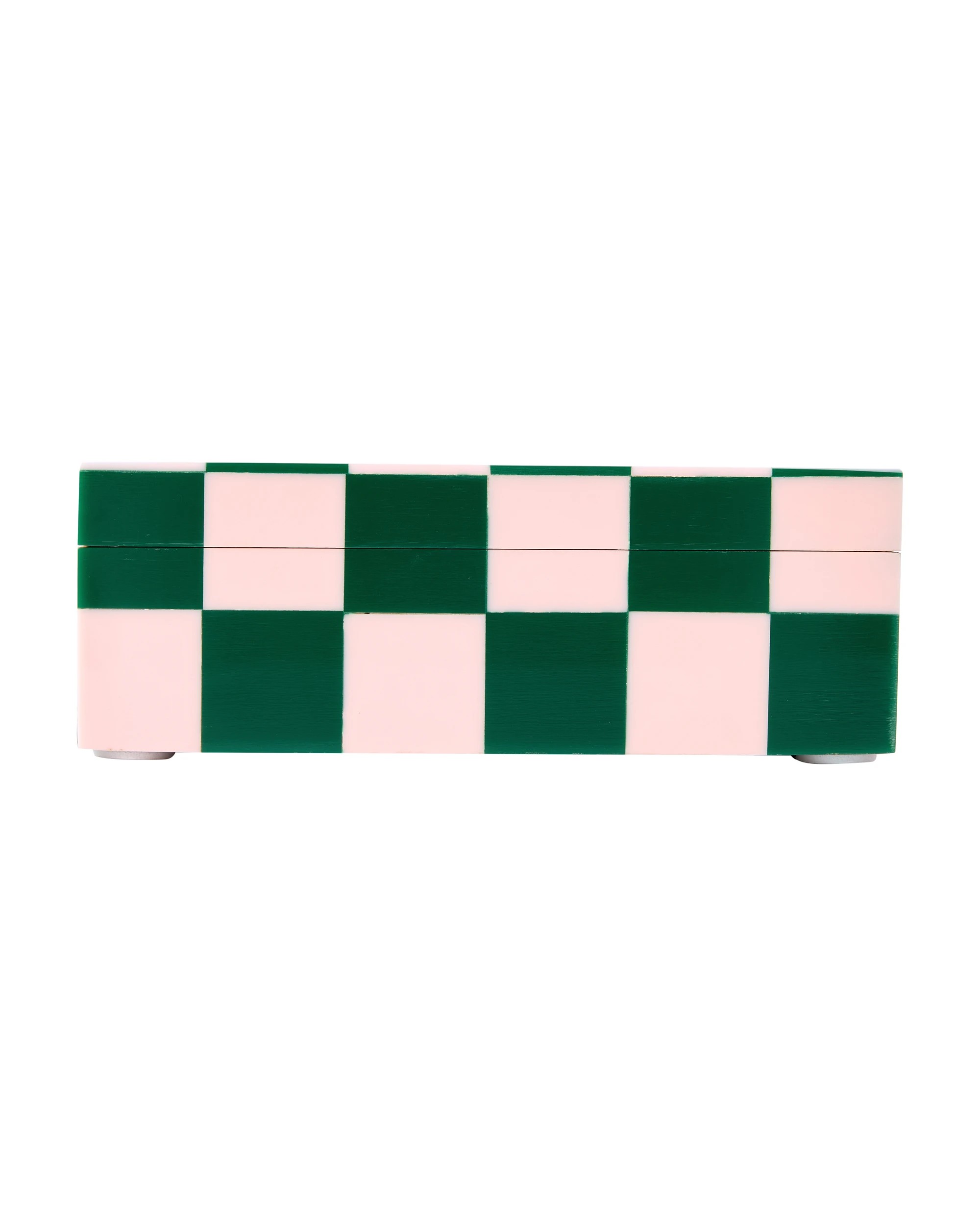 2 Green and Pink Check Decor Box, 2 of 6