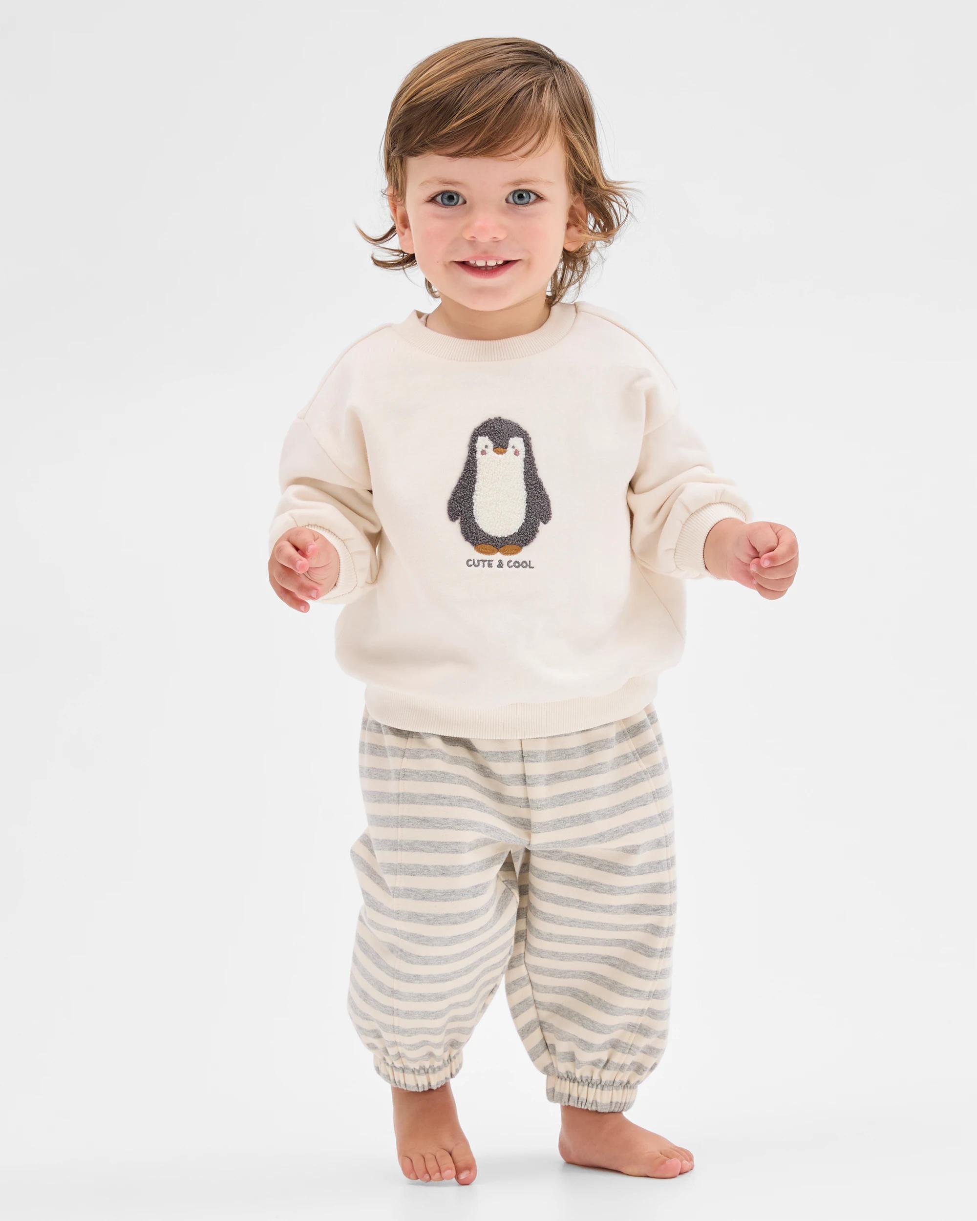 1 Target Baby Baby Organic Cotton Seamed Front Trackpants , 1 of 4