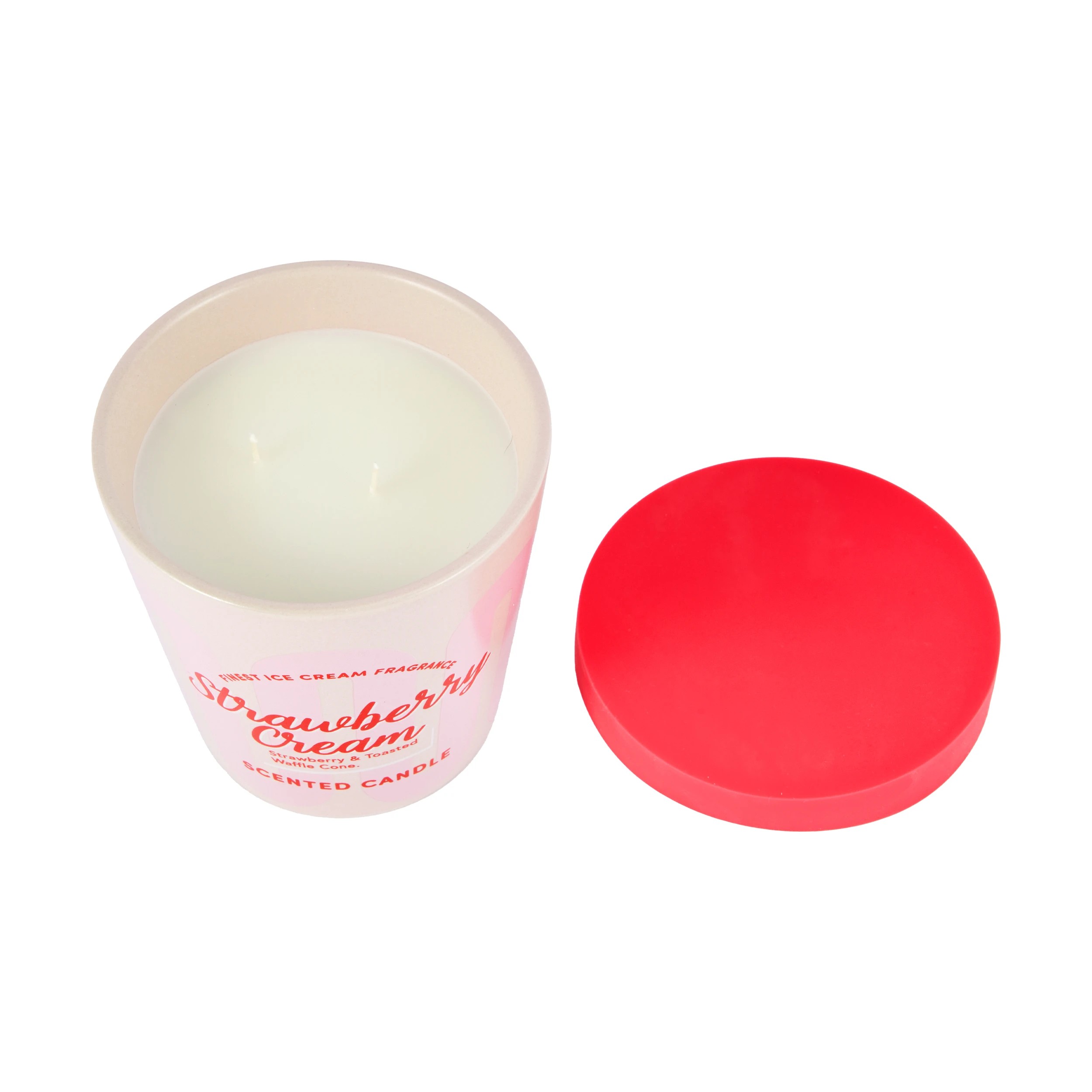 2 Strawberry Cream Ice Cream Candle, 2 of 6