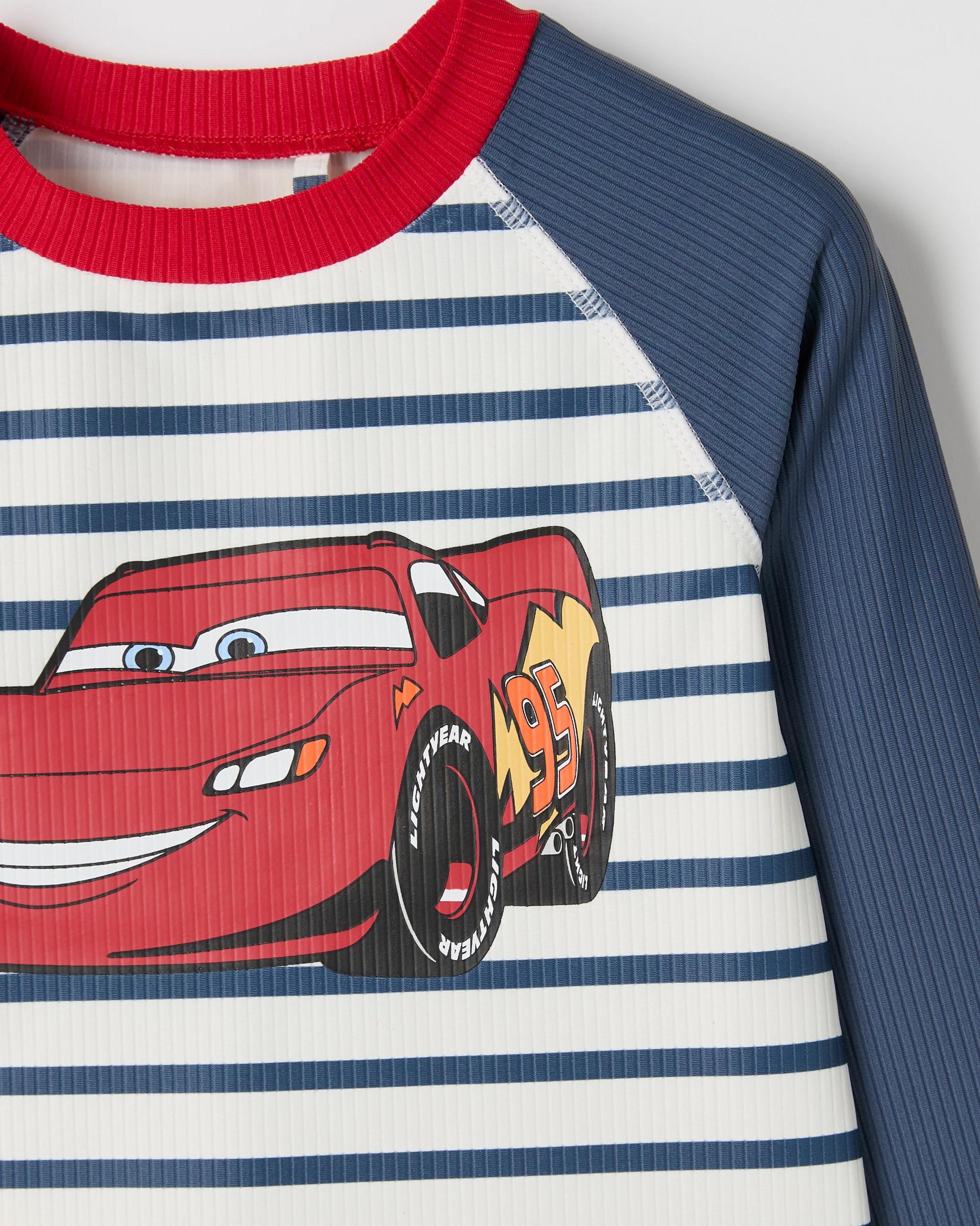 2 Disney Pixar Cars Swim Rash Vest STRIPE MULTI, 2 of 2
