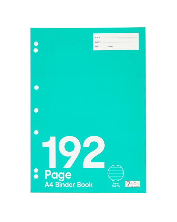 A4 Binder Book - 192 Pages, Green