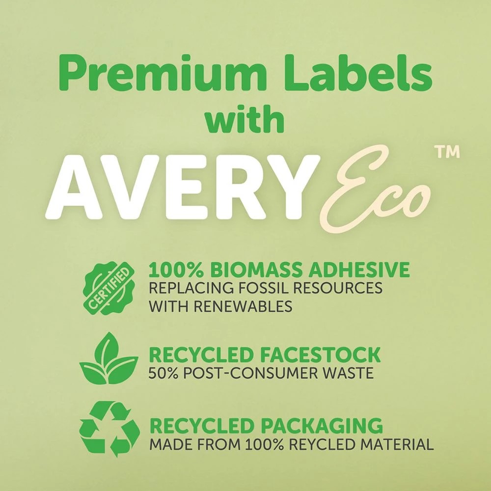 4 Avery Premium White Addressing Labels AveryEco 24UP 50 Sheets, 4 of 10