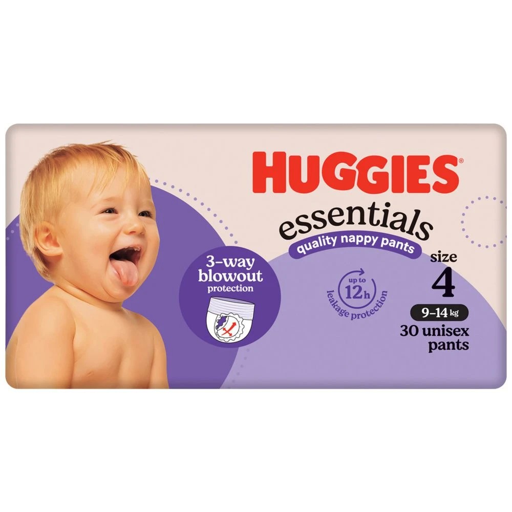 3 Huggies Essential Nappy Pants Large 30 Pack, 3 of 6