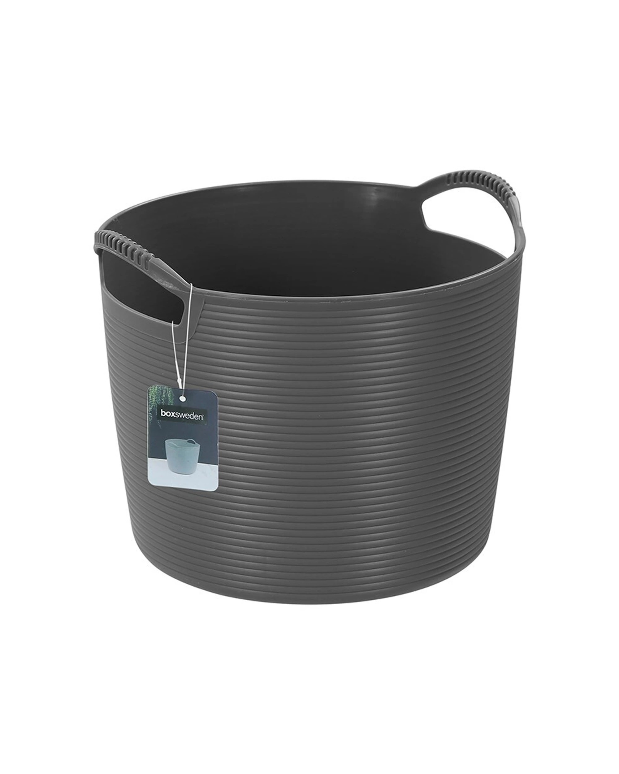 3 Boxsweden 5l Flexible Round Tub Storage Basket Home Organiser Integrated Handles - Assorted, 3 of 9