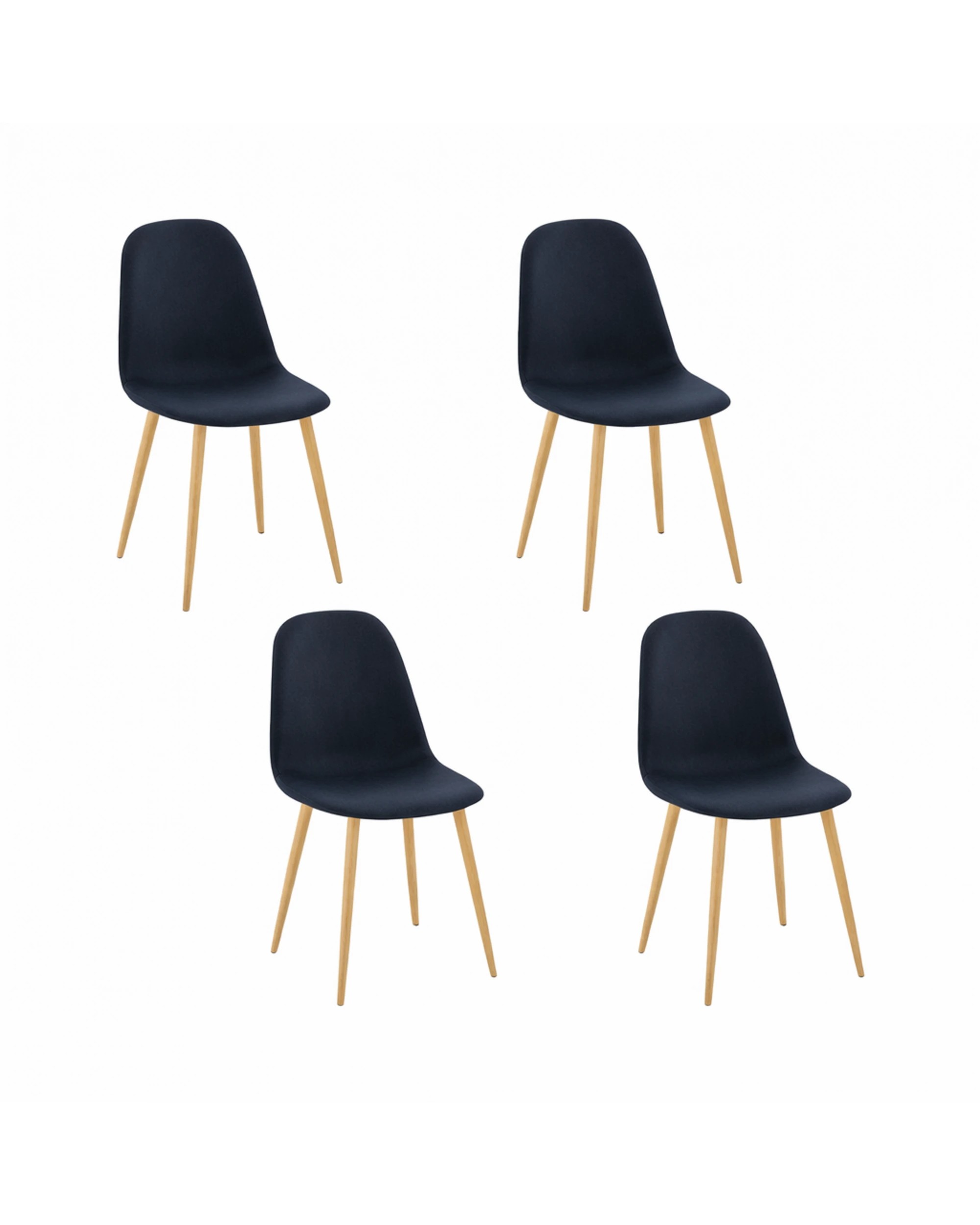 9 Foret 5 Piece Dining Set 120cm Table 4 Chairs White Dark Grey, 9 of 10