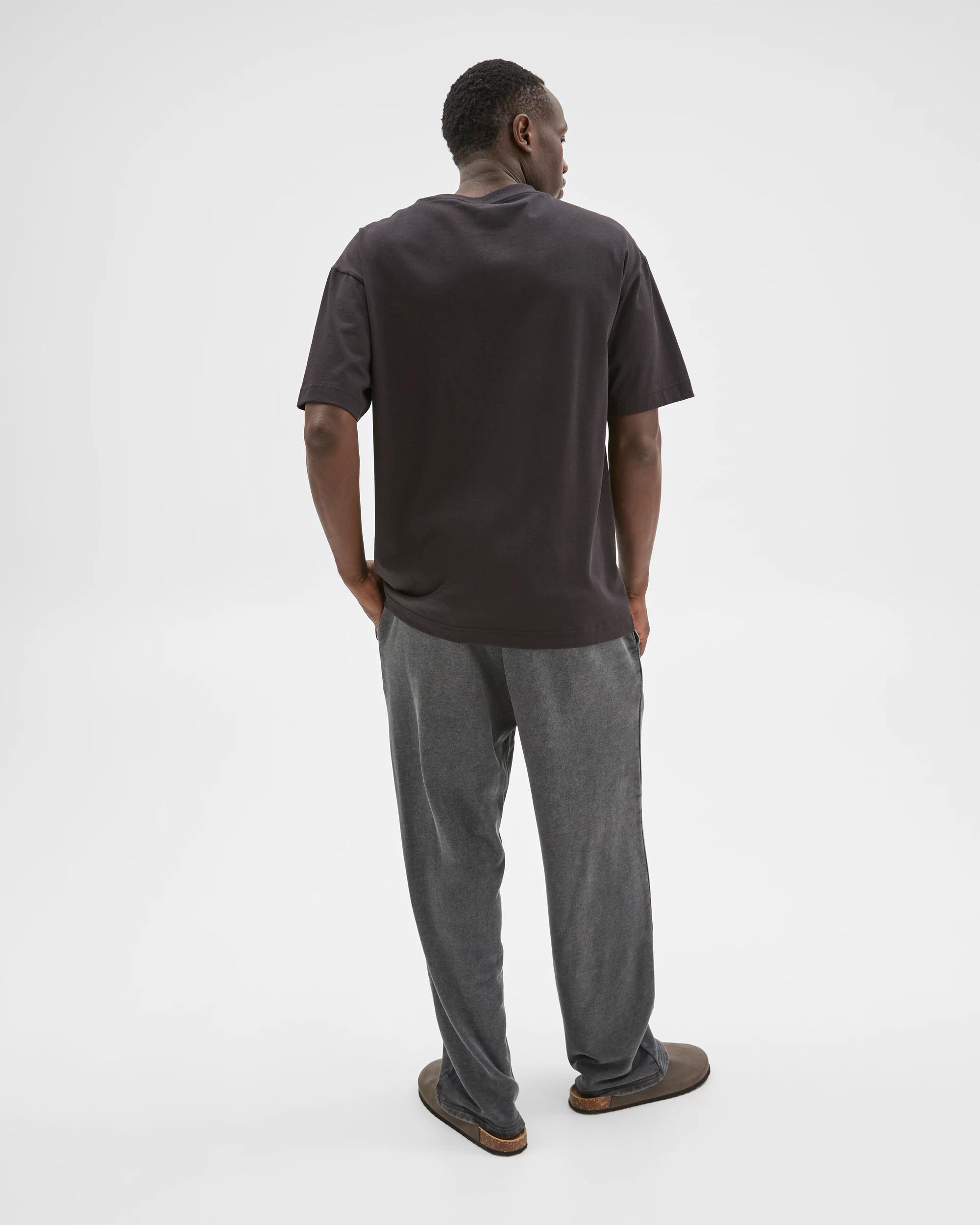 6 Commons Australian Cotton Blend Loose Uncuffed Trackpants WASHED BLACK, 6 of 6