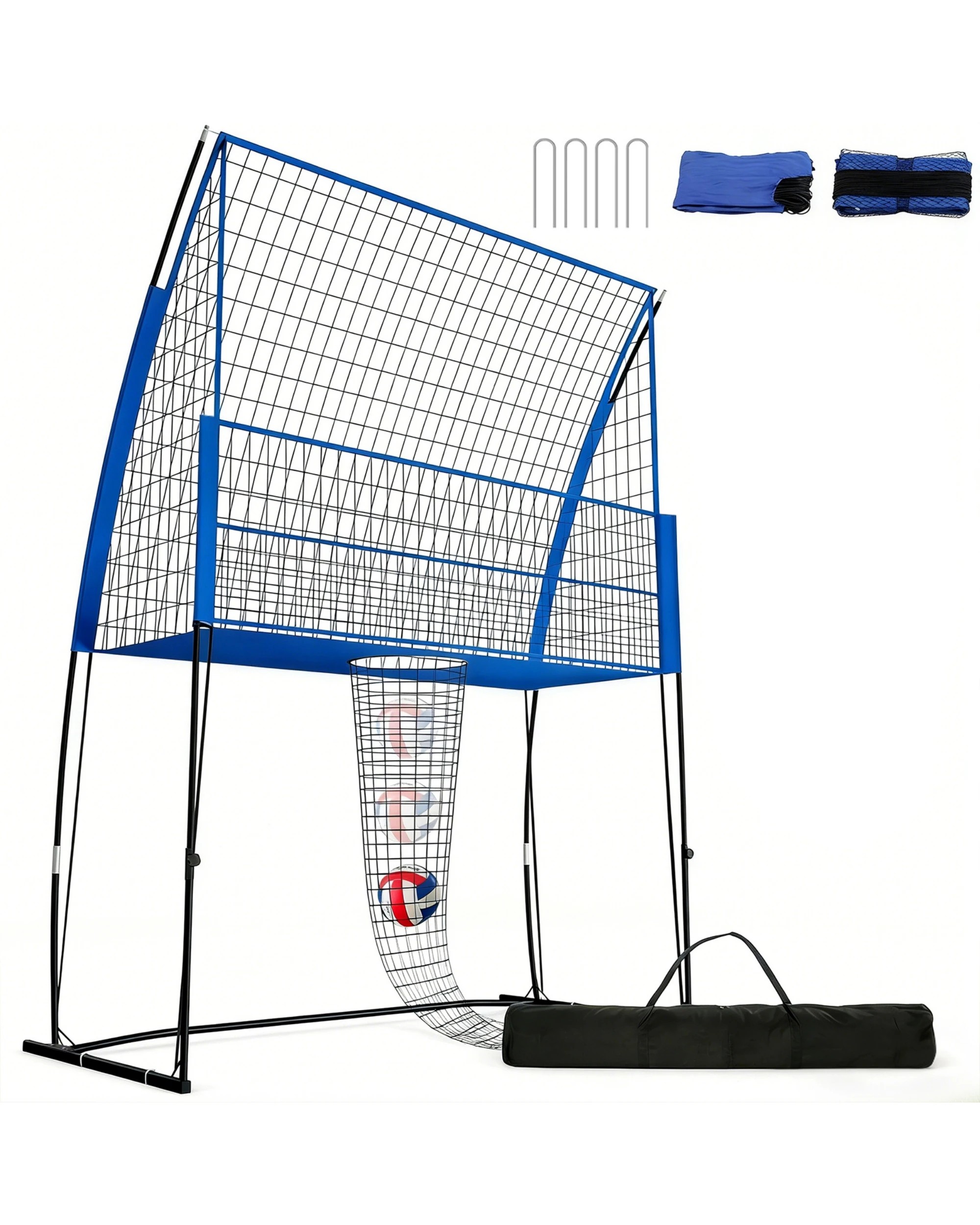 1 Advwin Volleyball Trainning Net Adjustable Height - Blue, 1 of 5