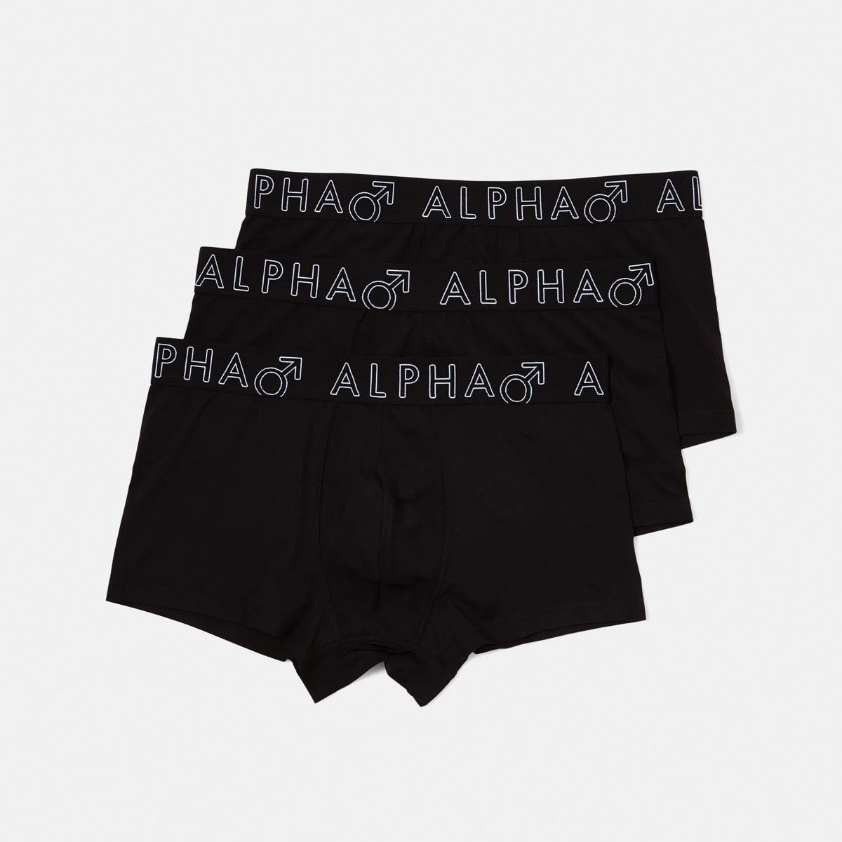 1 3 Pack Microfibre Trunks ALL BLACK, 1 of 5