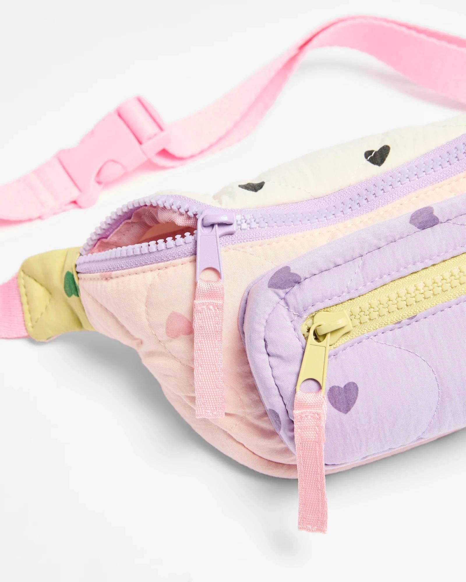2 Target Kids Colour Block Quilted Heart Bumbag COLOUR BLOCK, 2 of 2