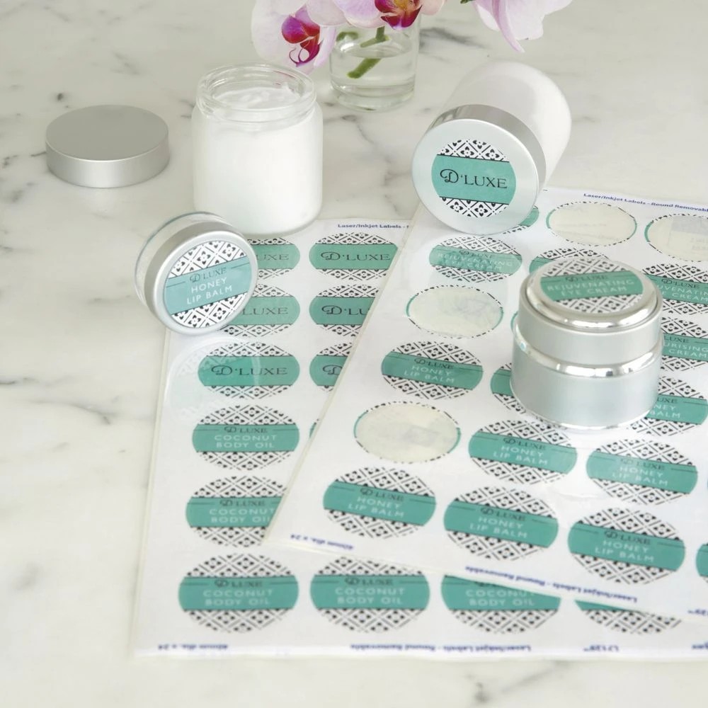 5 Avery 24UP Inkjet Laser Round Gloss Label 40mm White 10 Sheet, 5 of 6